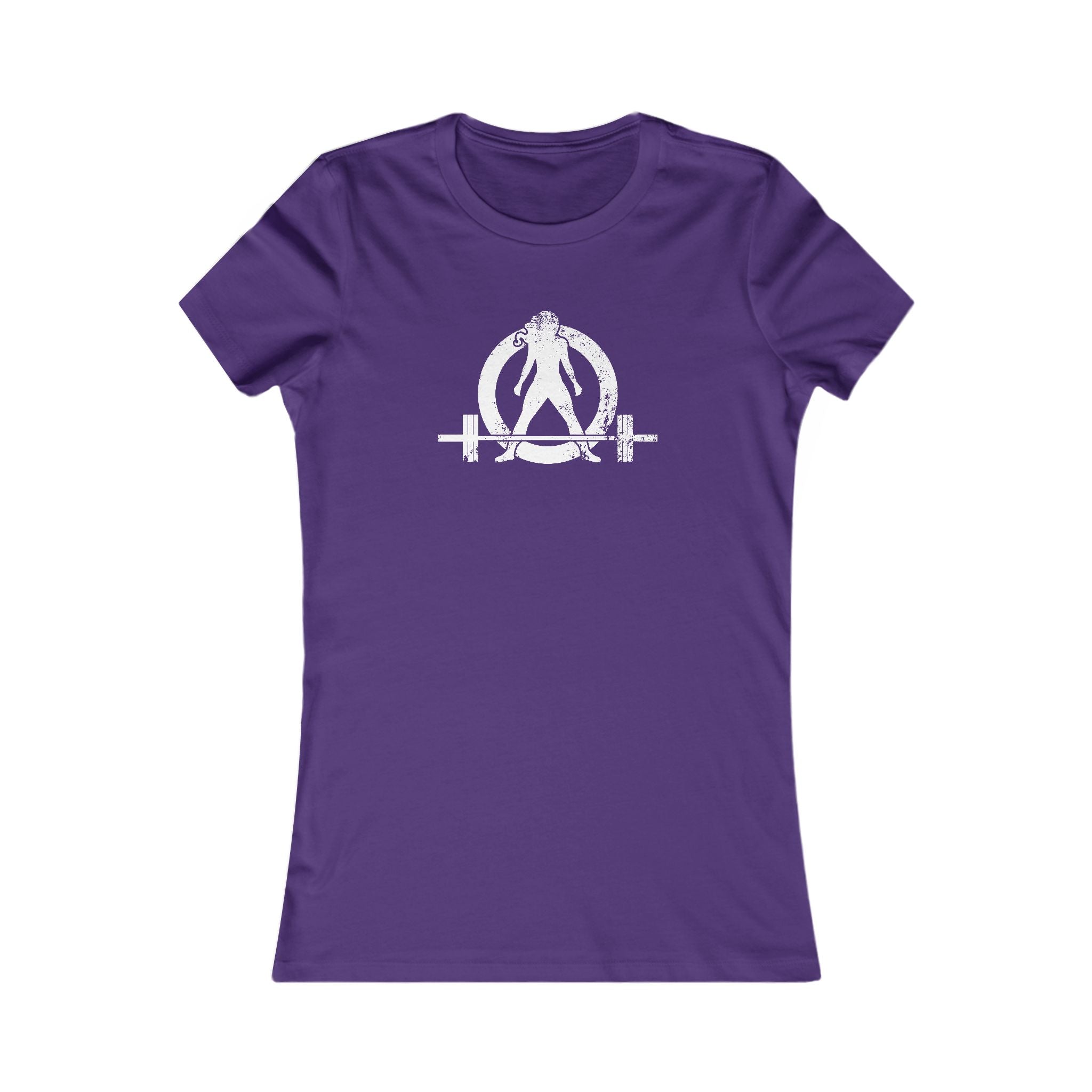 Distressed - Women's Favorite Tee - White Distressed Logo Front - Plain Back