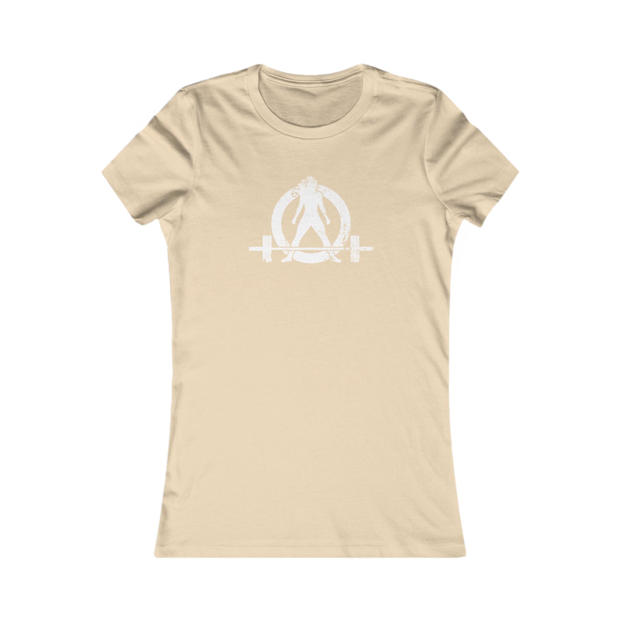 Distressed - Women's Favorite Tee - White Distressed Logo Front - Plain Back