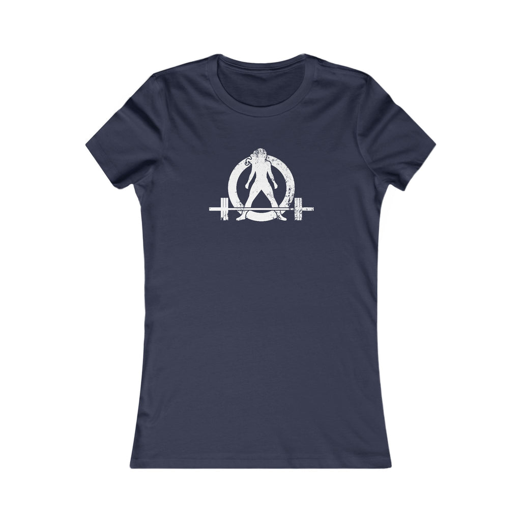 Distressed - Women's Favorite Tee - White Distressed Logo Front - Plain Back
