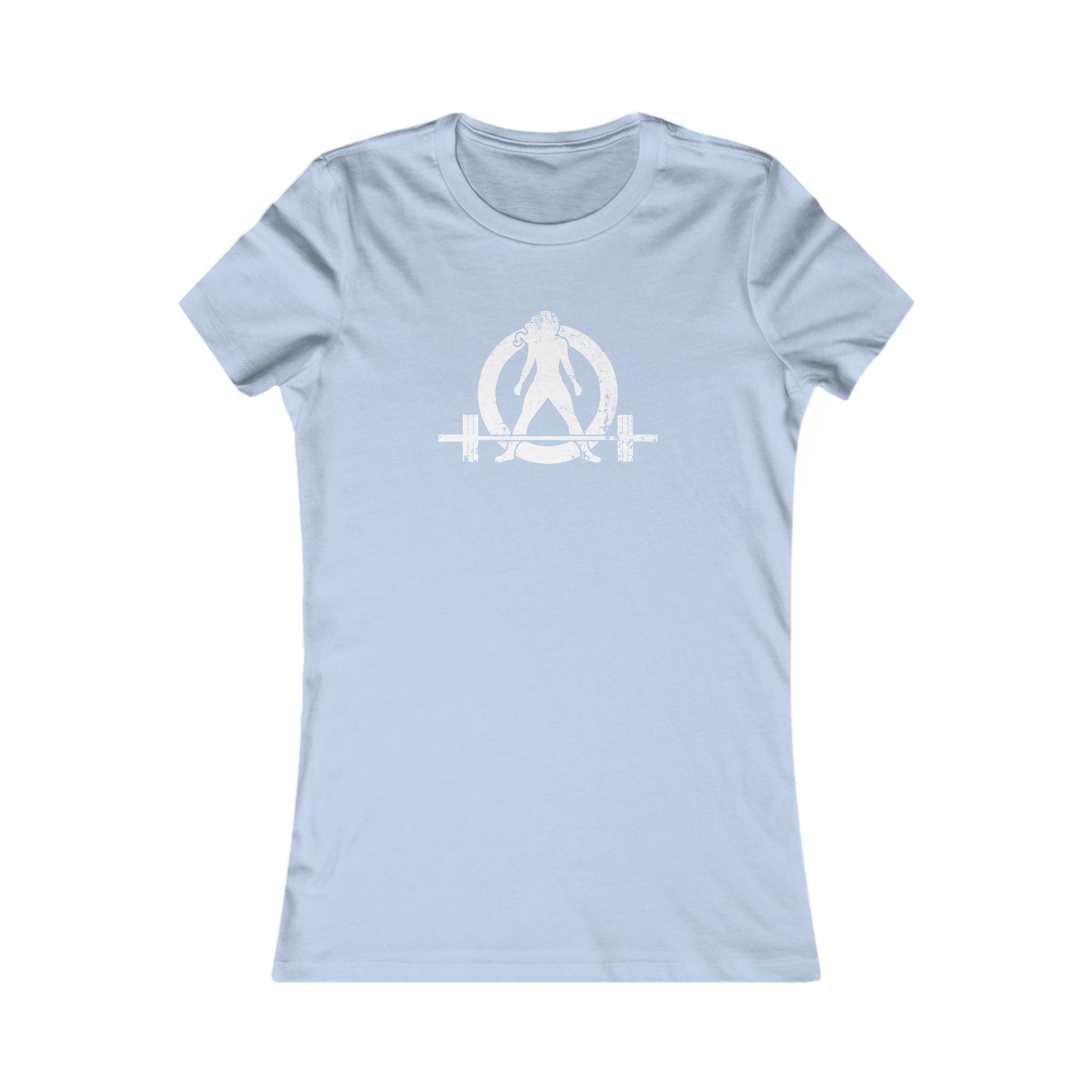 Distressed - Women's Favorite Tee - White Distressed Logo Front - Plain Back