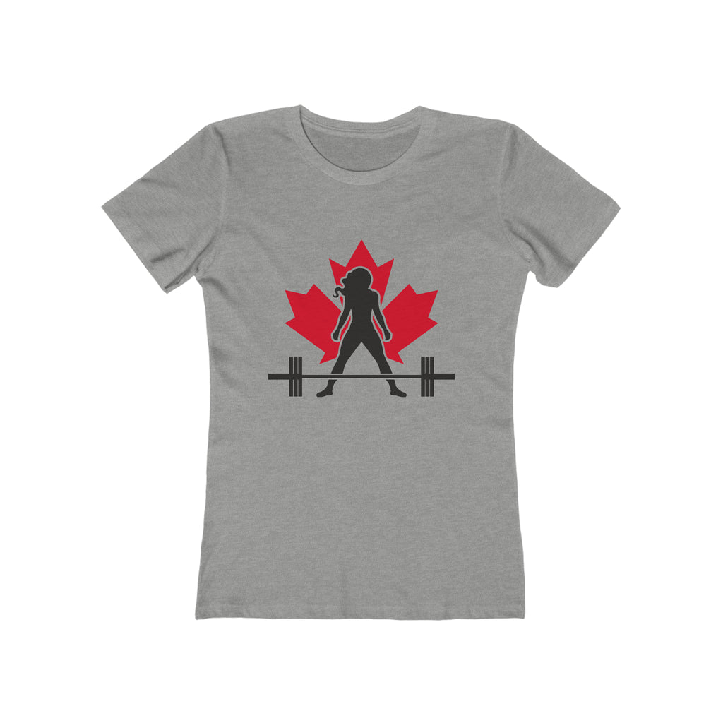 Women's The Boyfriend Tee - Canada Dark Logo - Plain Back