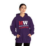 Heavy Weights Barbell Club  - Unisex Heavy Blend Hooded Sweatshirt  - Black Print Front/Back/Arm