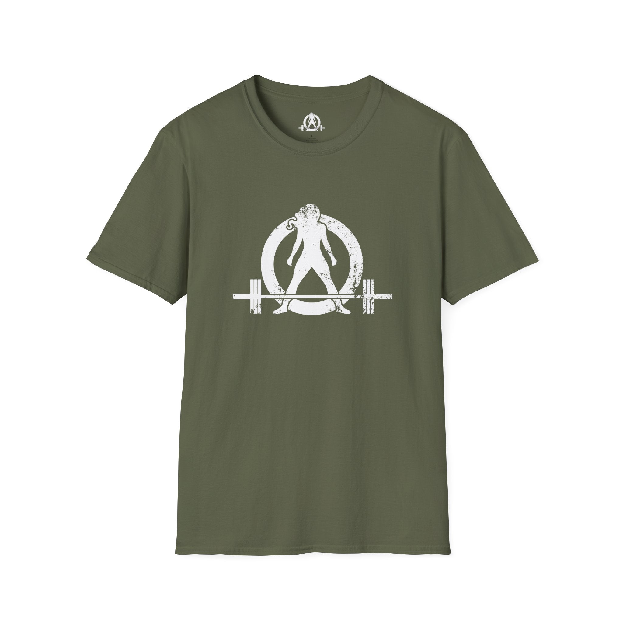 WWLW White Distressed Unisex Softstyle T-Shirt - White Distressed Logo - Plain Back