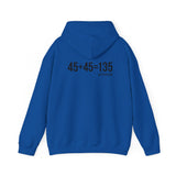 45 + 45 = 135 - Unisex Heavy Blend Hooded Sweatshirt  - Front & Back Print Black