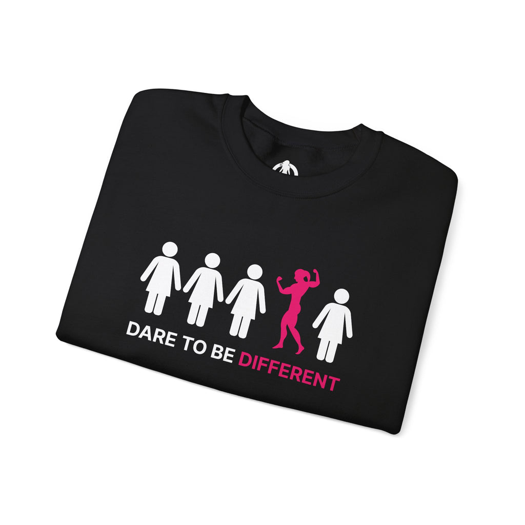 Dare To Be Different - Flex - Unisex Heavy Blend™ Crewneck Sweatshirt - Front  Logo Plain Back