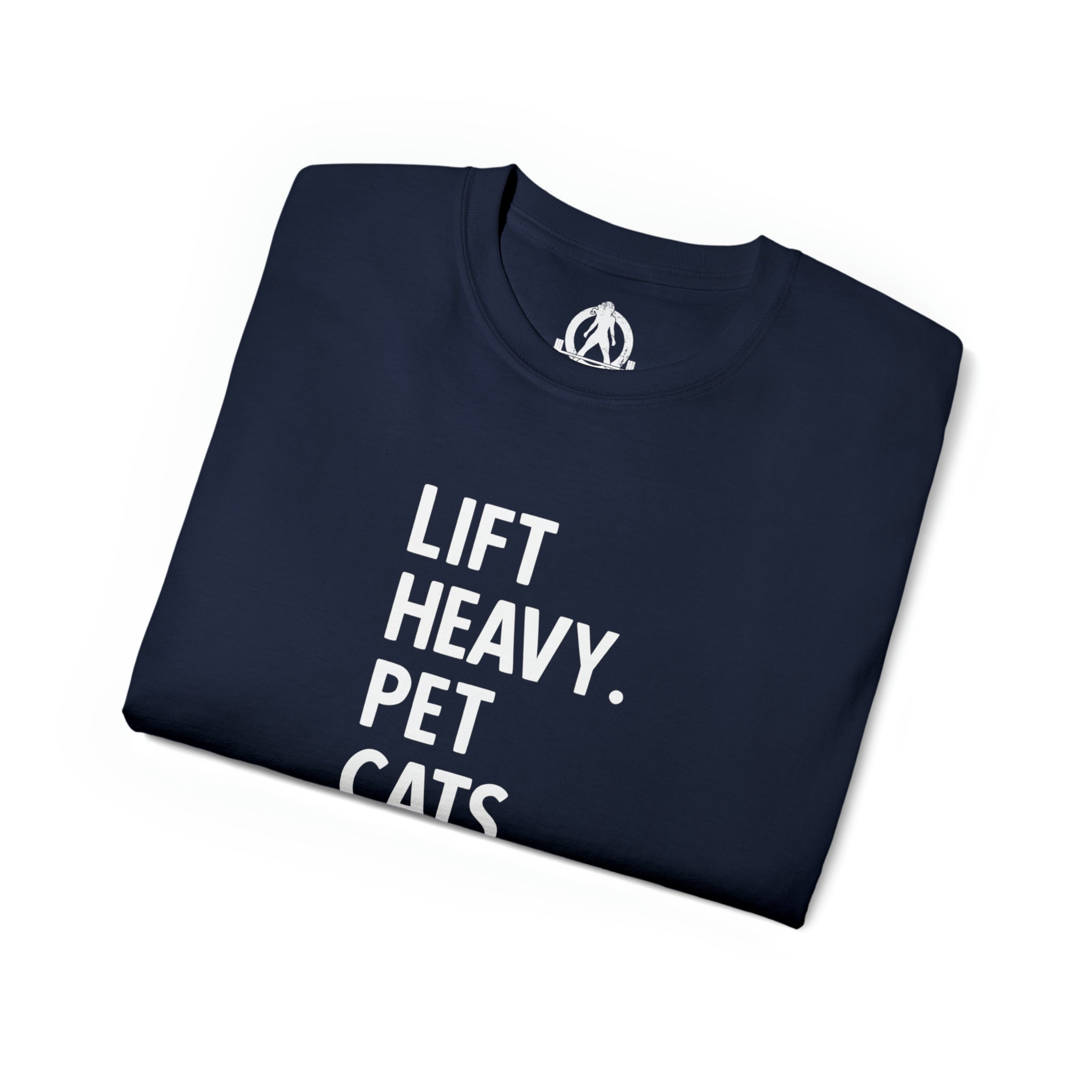 Lift Heavy Pet Cats - Unisex Ultra Cotton Tee - White Logo