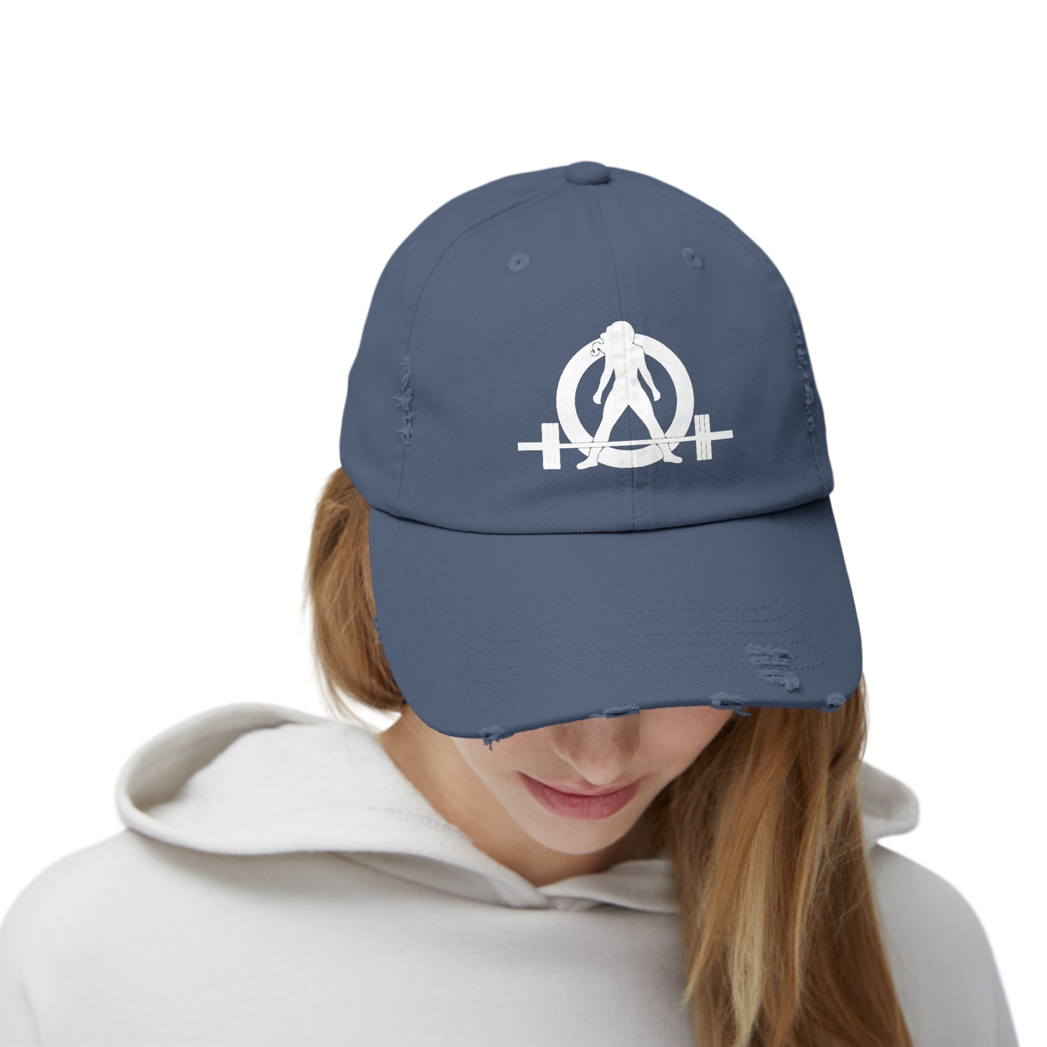 Unisex Distressed Cap - White Distressed Logo