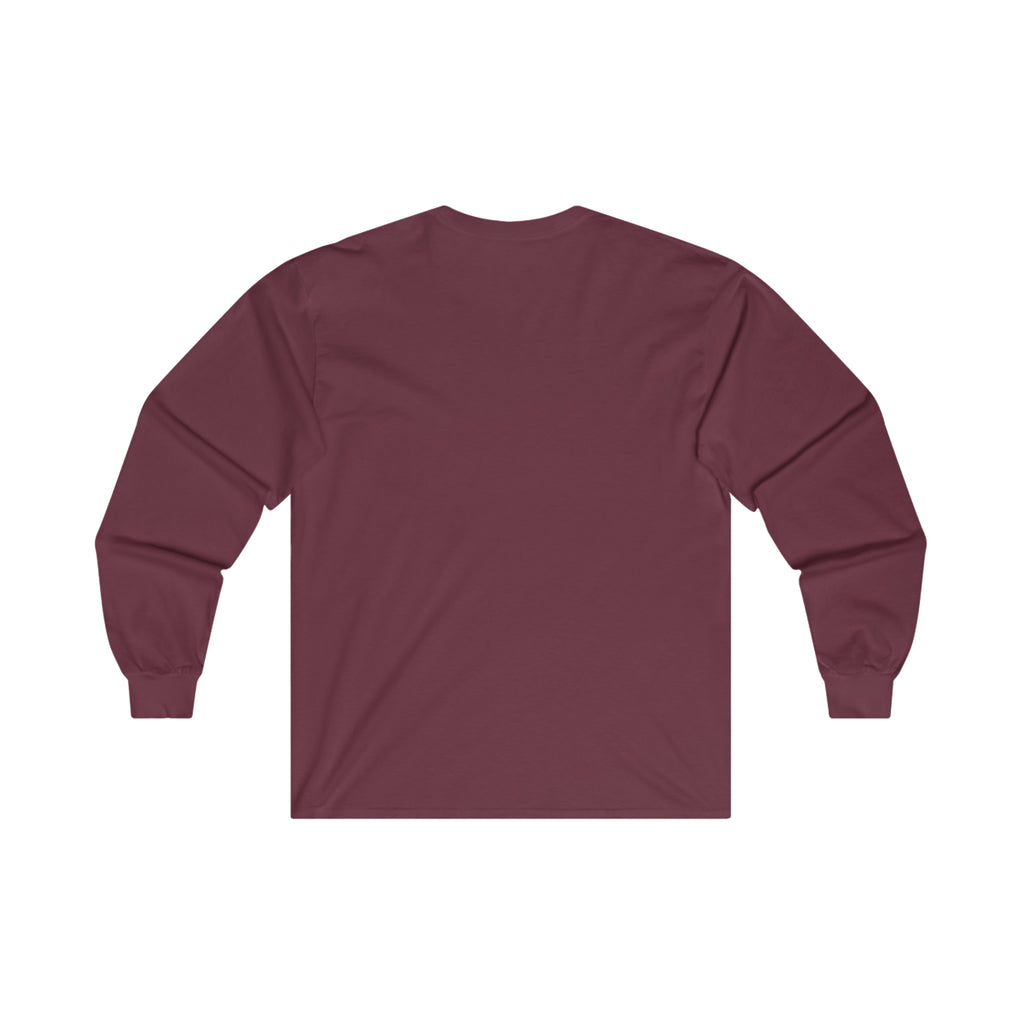 Distressed - Ultra Cotton Long Sleeve Tee - White Logo