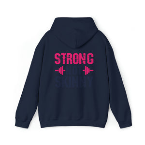 Strong Not Skinny - Color Distressed Logo - Unisex Heavy Blend Hooded Sweatshirt