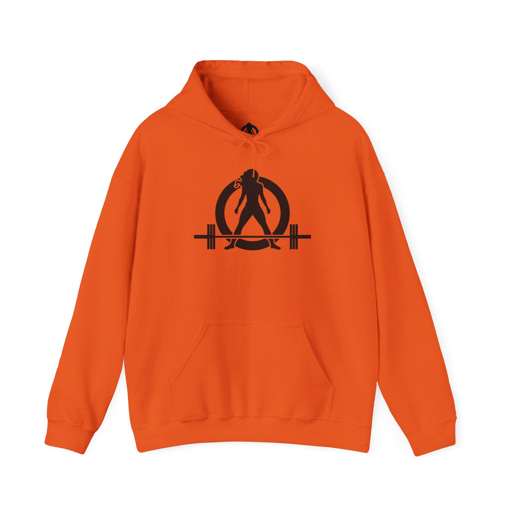 Lift Heavy Run Fast - Unisex Heavy Blend Hooded Sweatshirt  - Front & Back Black Logo