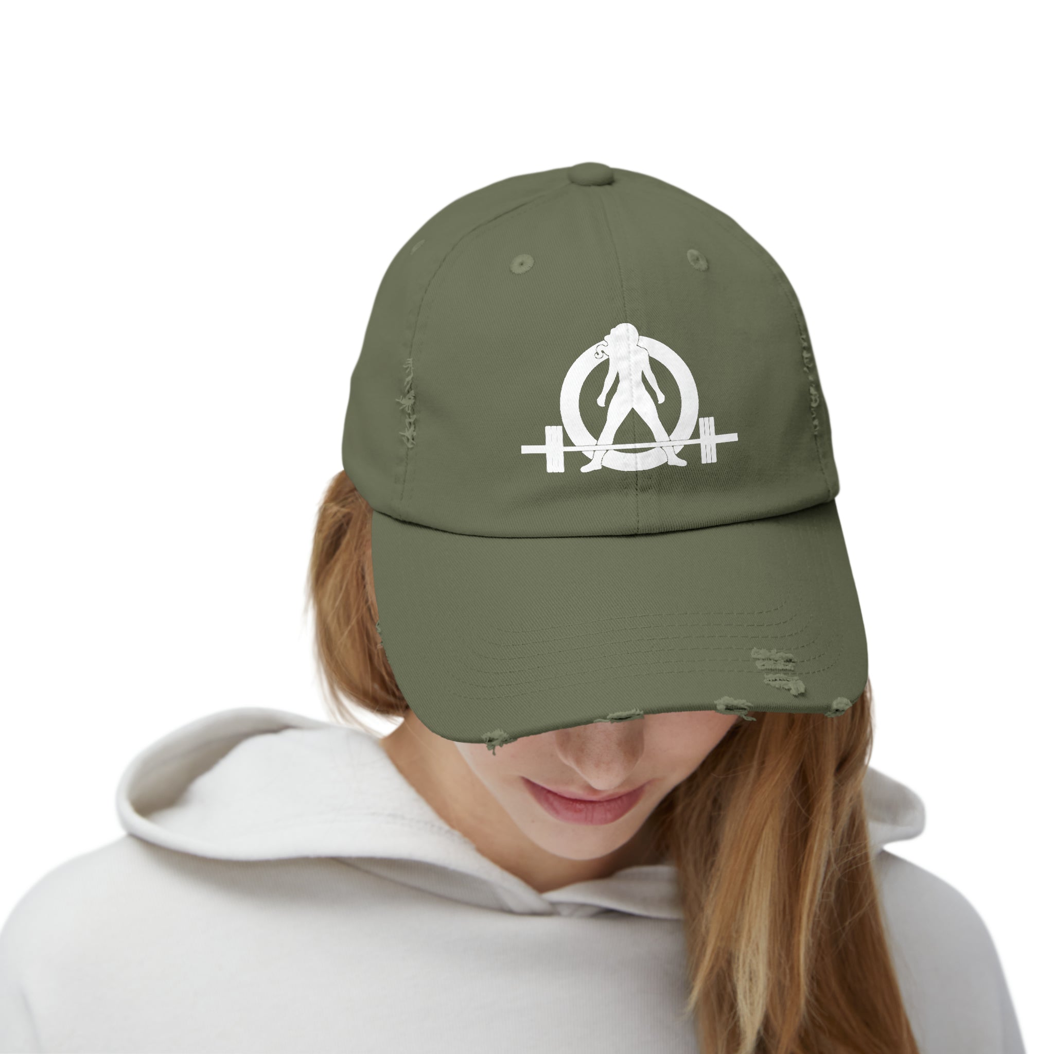 Unisex Distressed Cap - White Distressed Logo