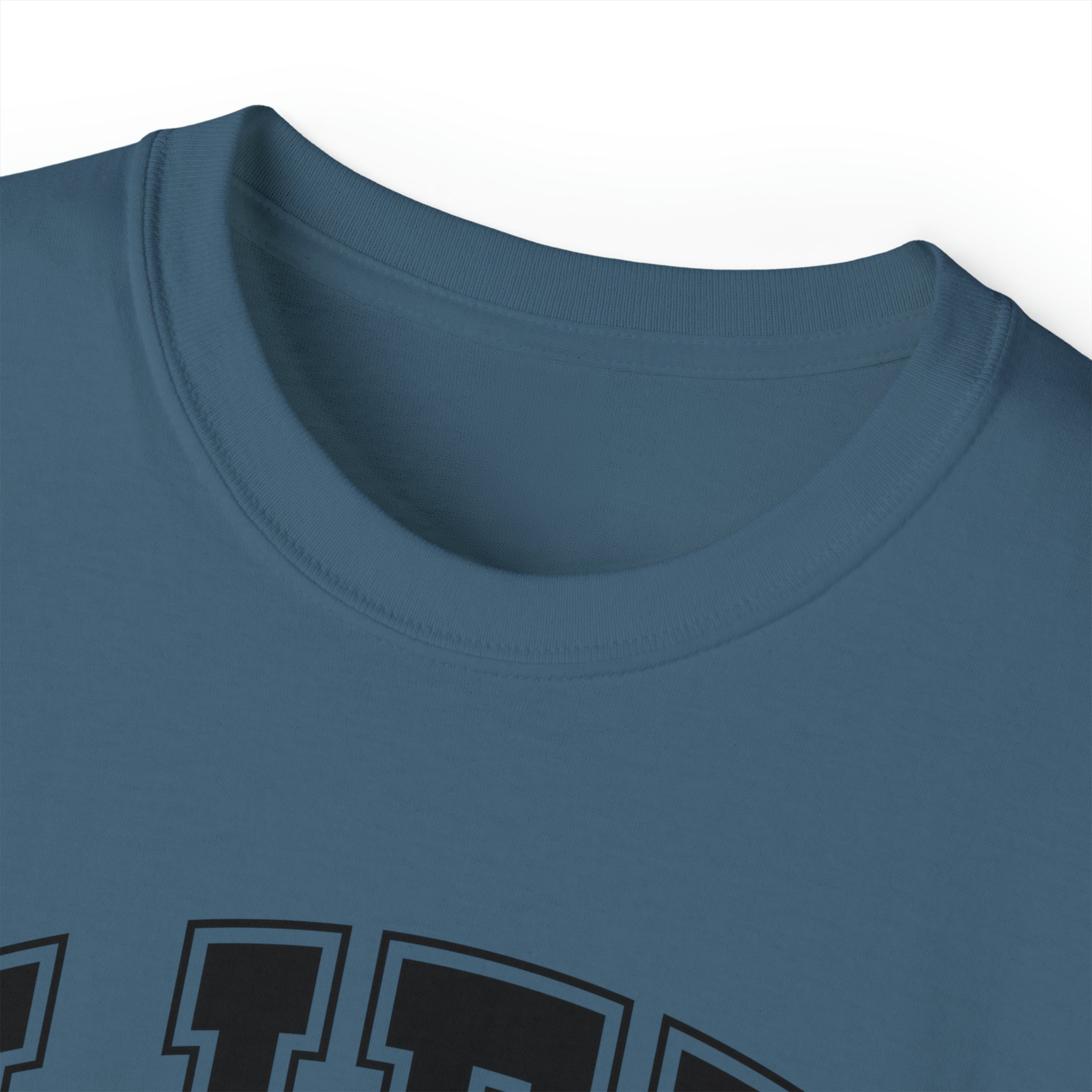 Lift Like A Girl - Unisex Ultra Cotton Tee - Front Black Logo - Plain Back
