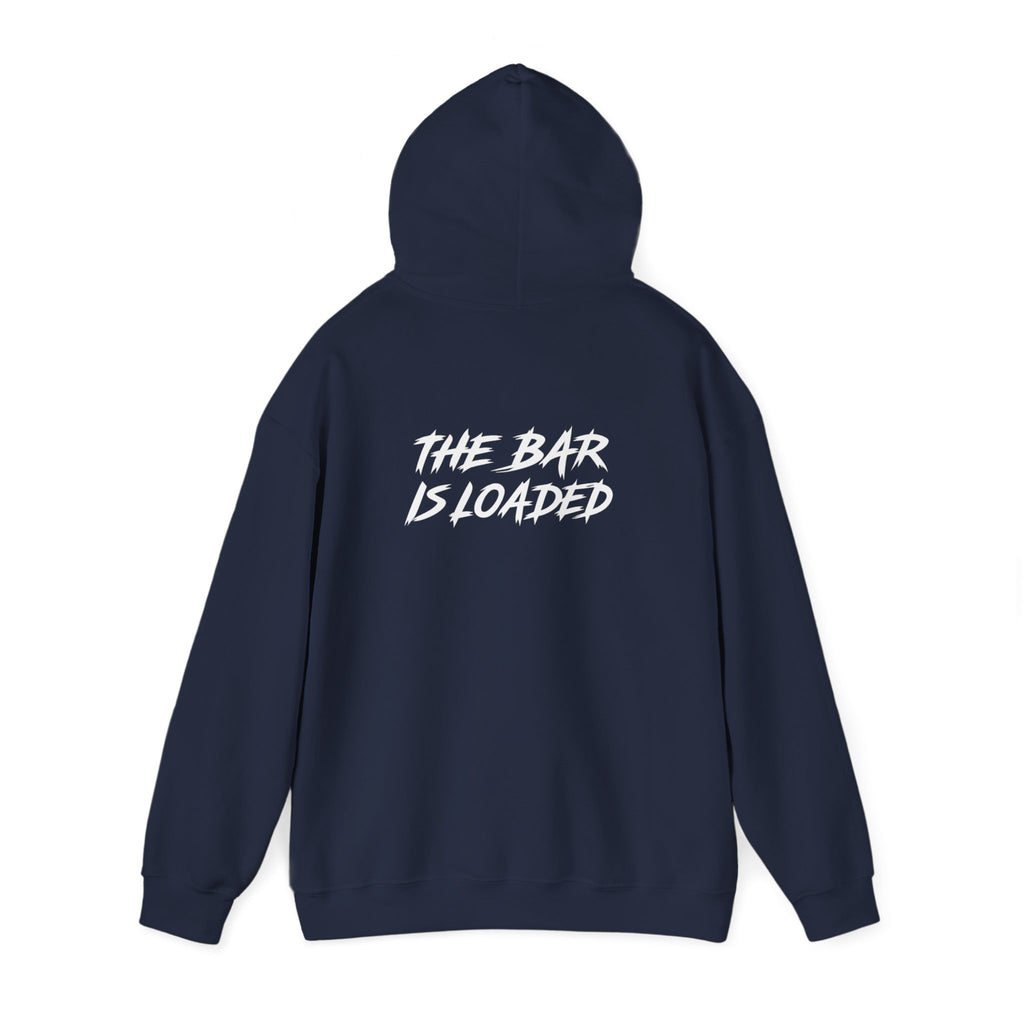 The Bar Is Loaded - Unisex Heavy Blend Hooded Sweatshirt - White Logo