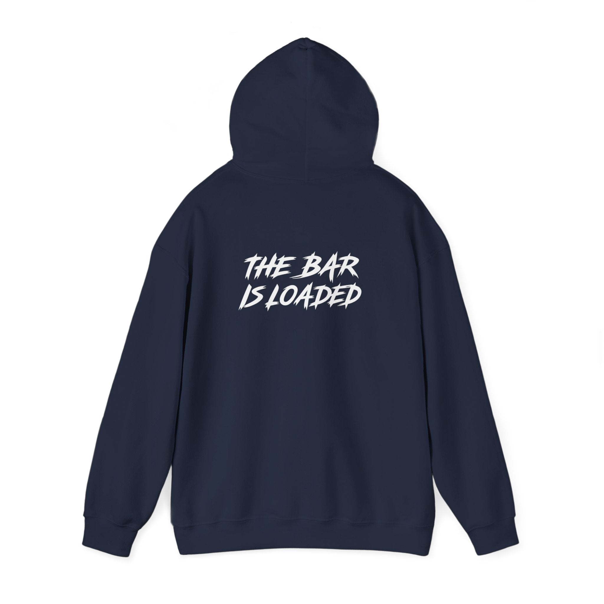 The Bar Is Loaded - Unisex Heavy Blend Hooded Sweatshirt - White Logo