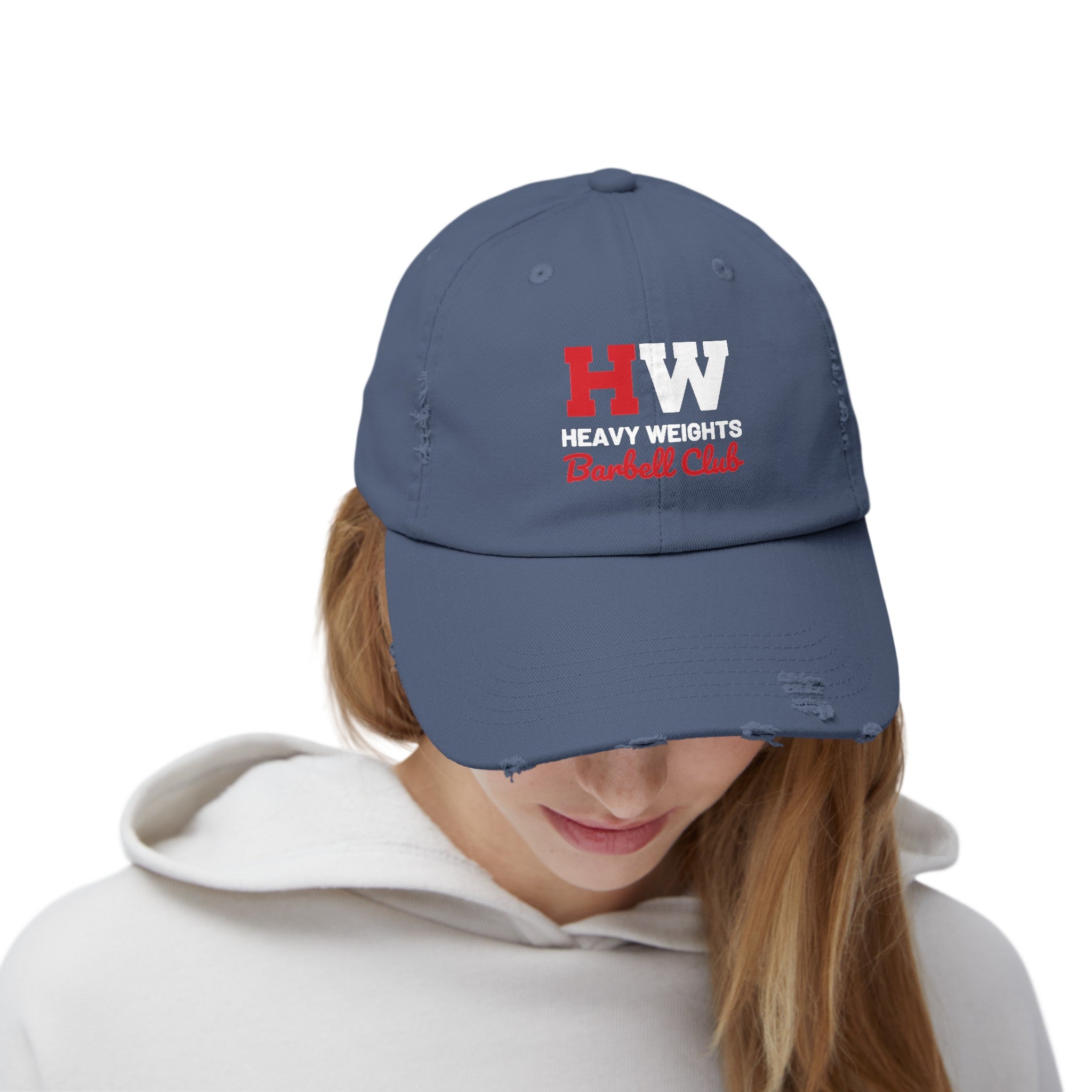 Heavy Weights Barbell Club - Unisex Distressed Cap - Classic Color Logo