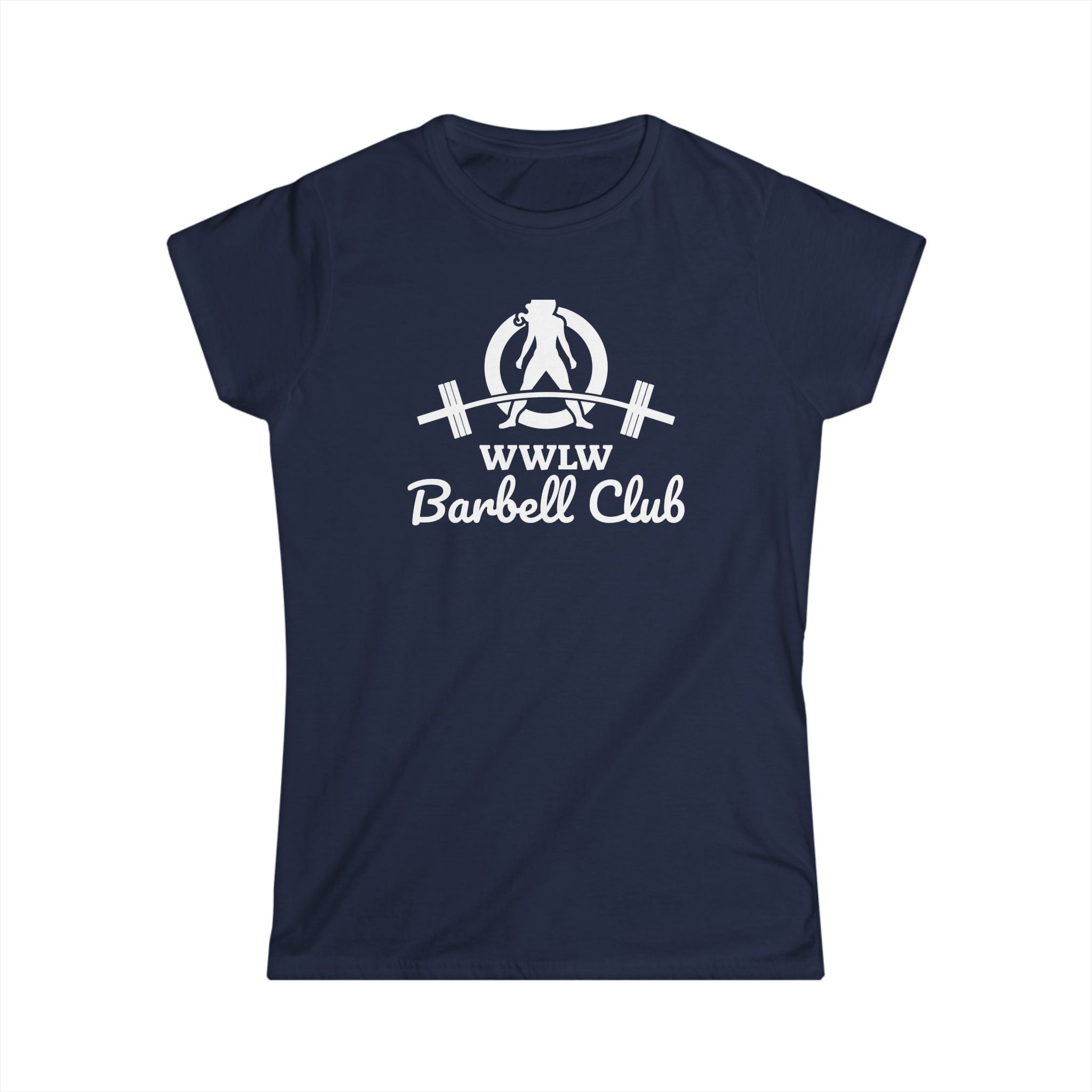 Barbell Club - Women's Softstyle Tee - White Logo