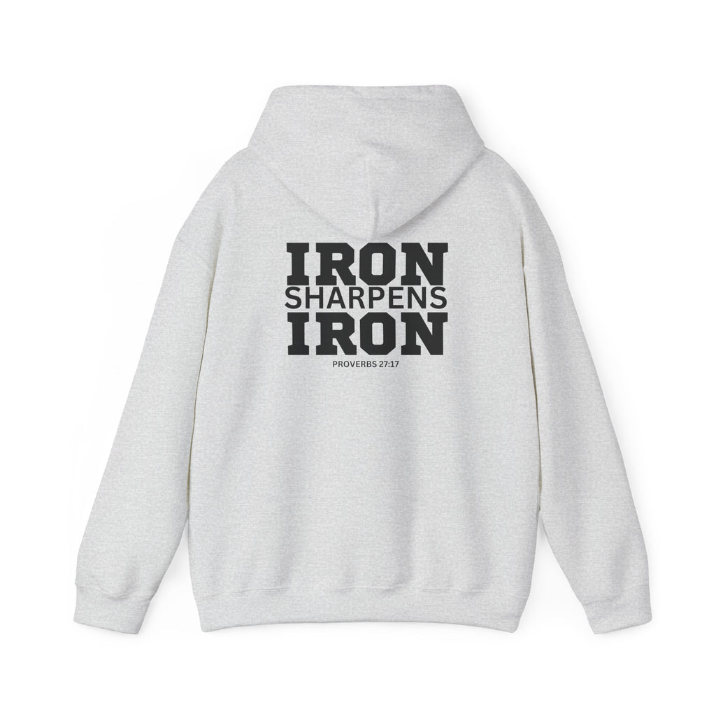 Iron Sharpens Iron - Unisex Heavy Blend Hooded Sweatshirt - Black Logo