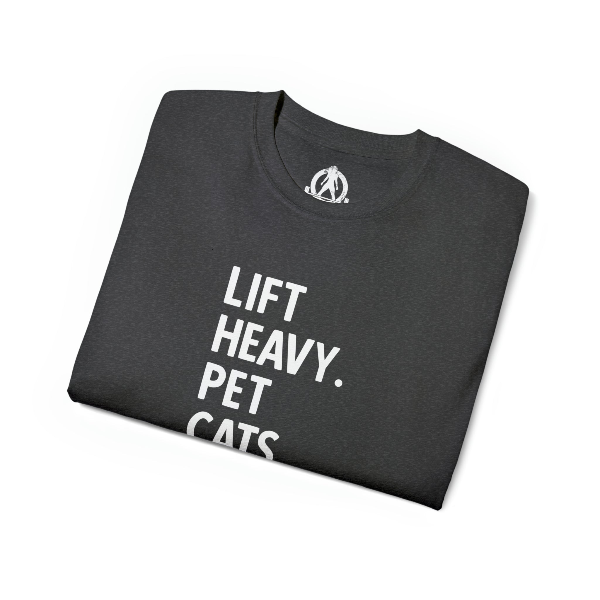 Lift Heavy Pet Cats - Unisex Ultra Cotton Tee - White Logo