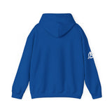 Lift Like.A Girl - Unisex Heavy Blend Hooded Sweatshirt - White Logo on Front & Right Sleeve