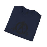 Unisex Softstyle T-Shirt - Black Distressed Logo - Plain Back (BEST SELLER)