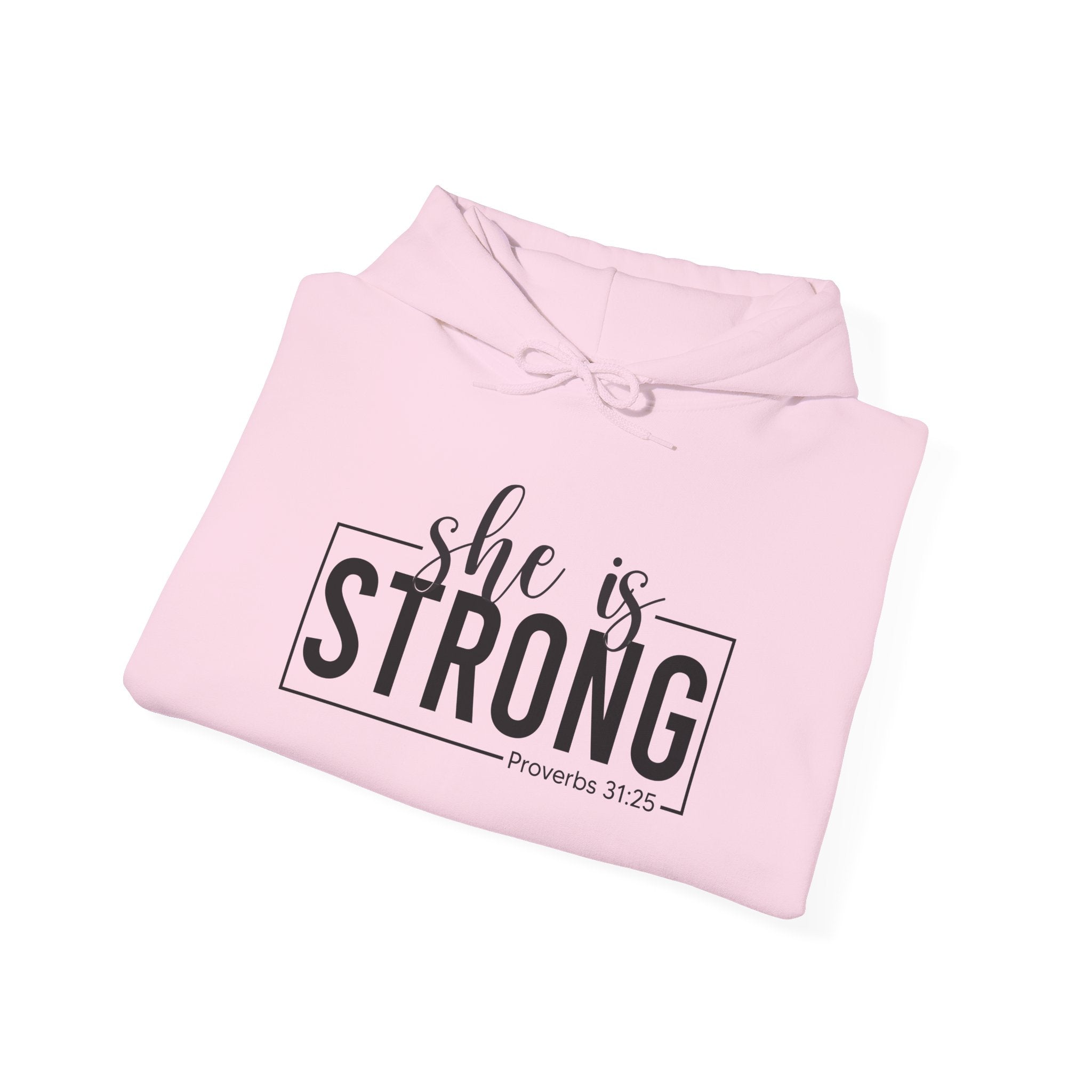 She is Strong - Unisex Heavy Blend Hooded Sweatshirt - Dark Logo