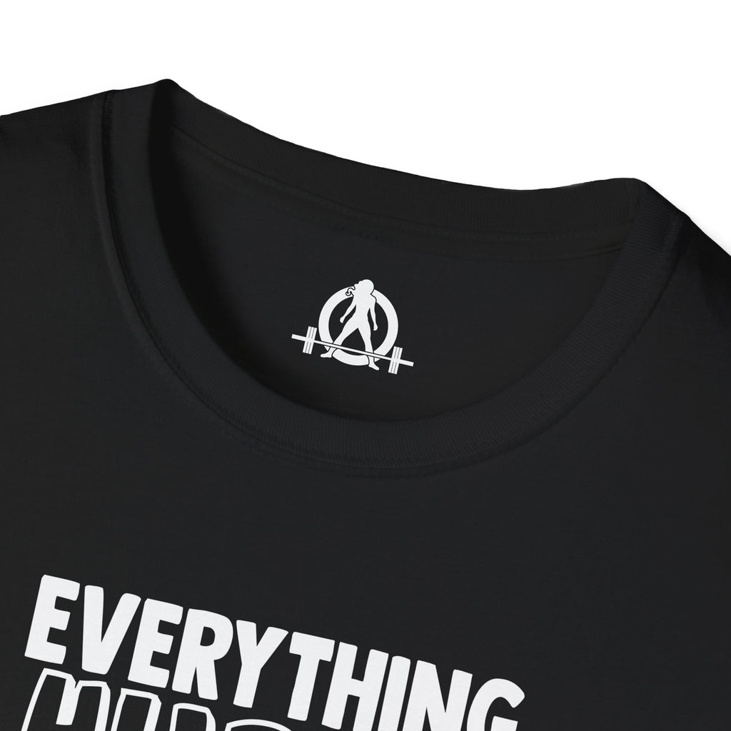 Everything Hurts & I'm Hungry  - Unisex Softstyle T-Shirt - Print on Front Plain Back