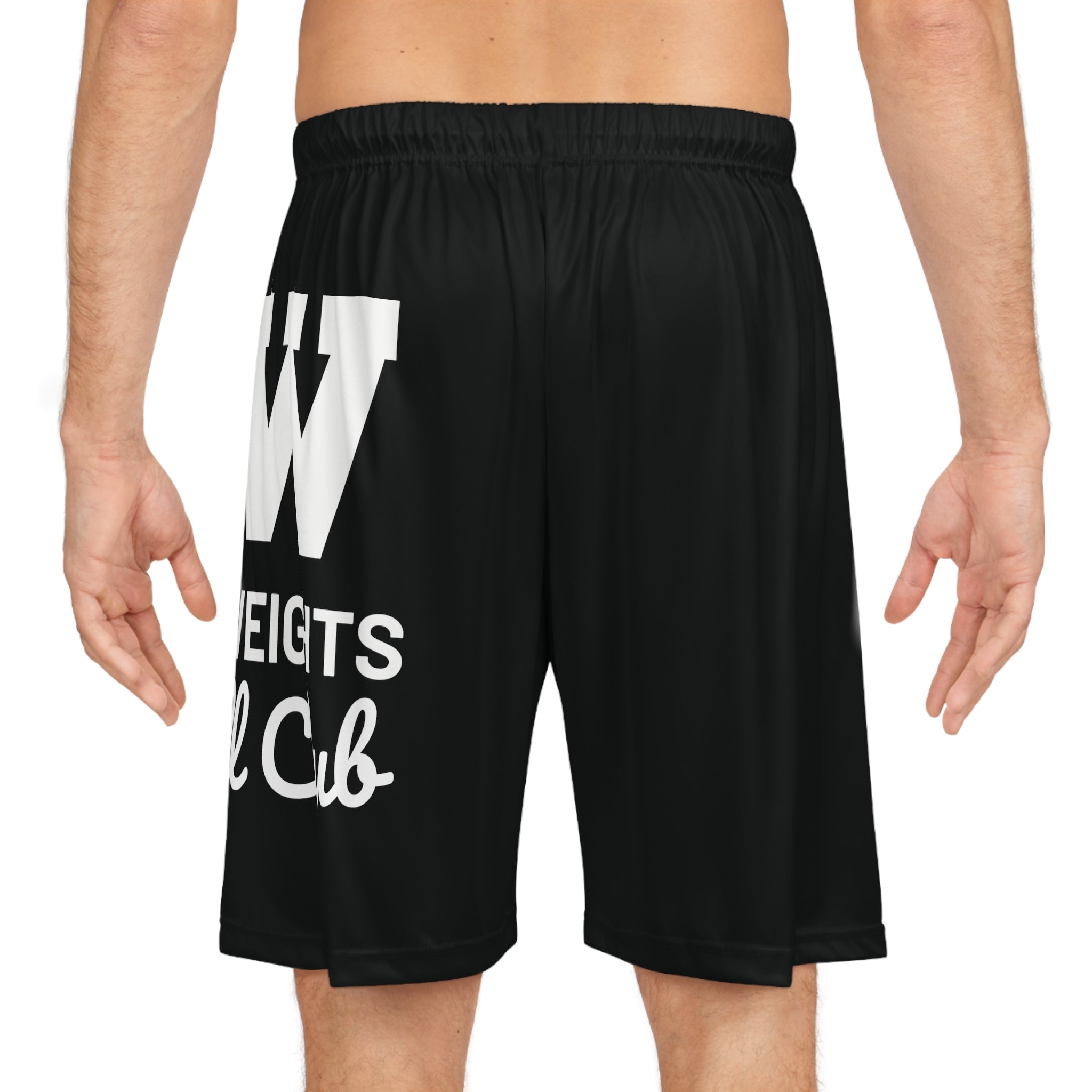 HW Barbell Club - Basketball Shorts (AOP) - Large Print