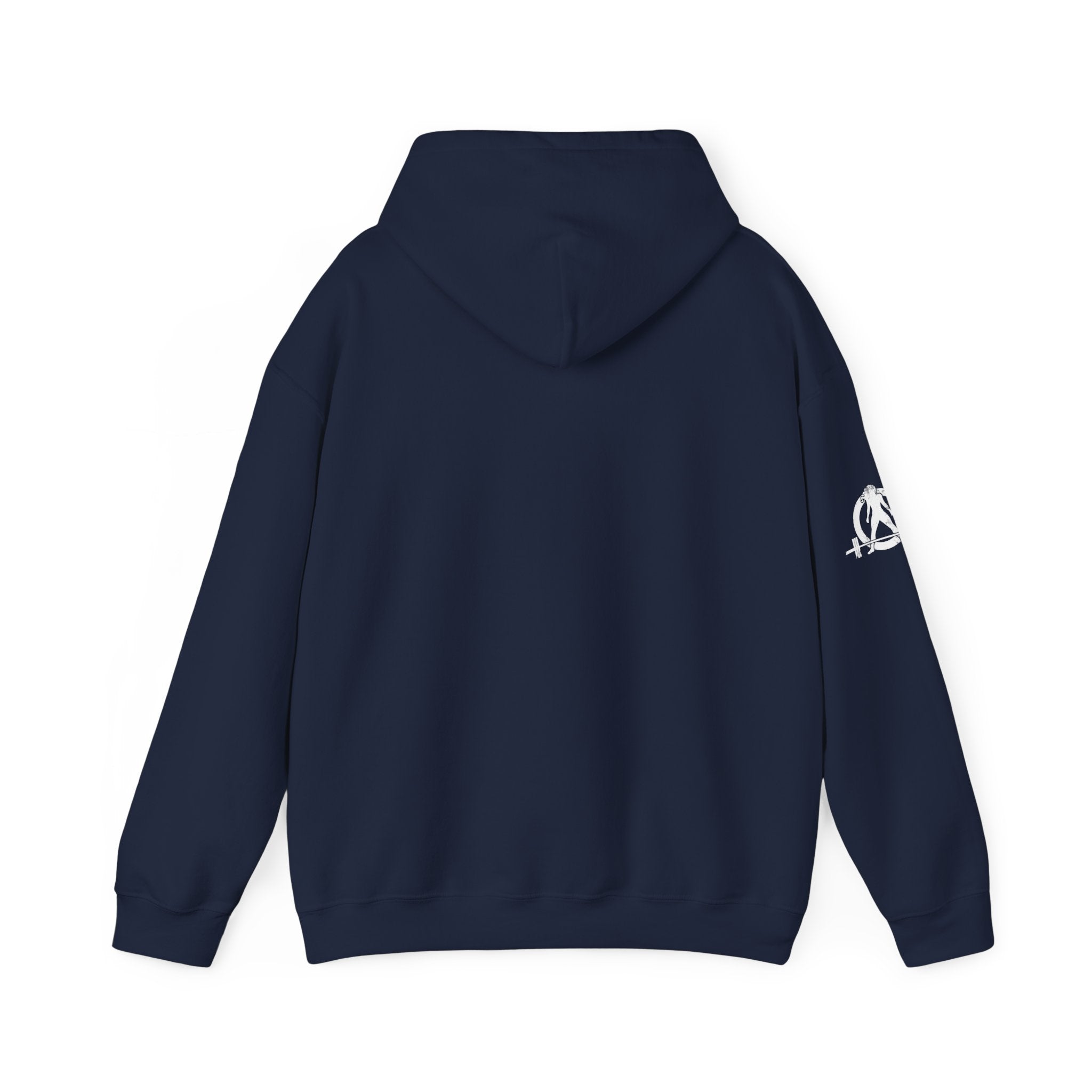 Cardio = Lift Weights Faster - Unisex Heavy Blend Hooded Sweatshirt - White Print on Front