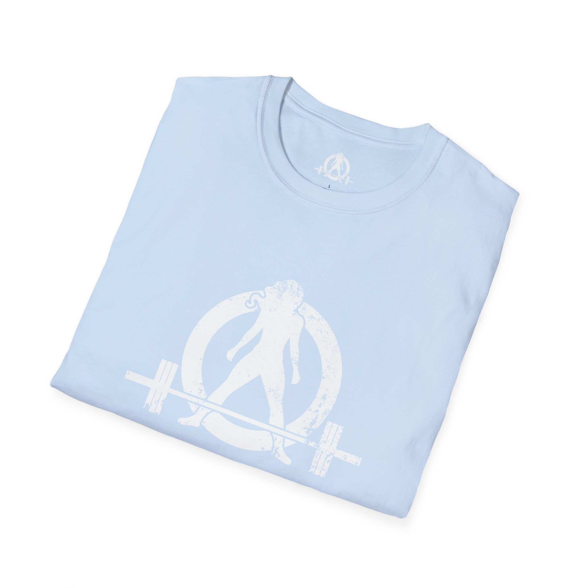 WWLW White Distressed Unisex Softstyle T-Shirt - White Distressed Logo - Plain Back