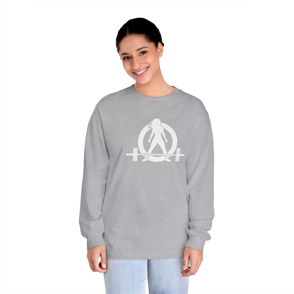 45 + 45 = 135 - Unisex Classic Long Sleeve T-Shirt - White Print on Front & Back