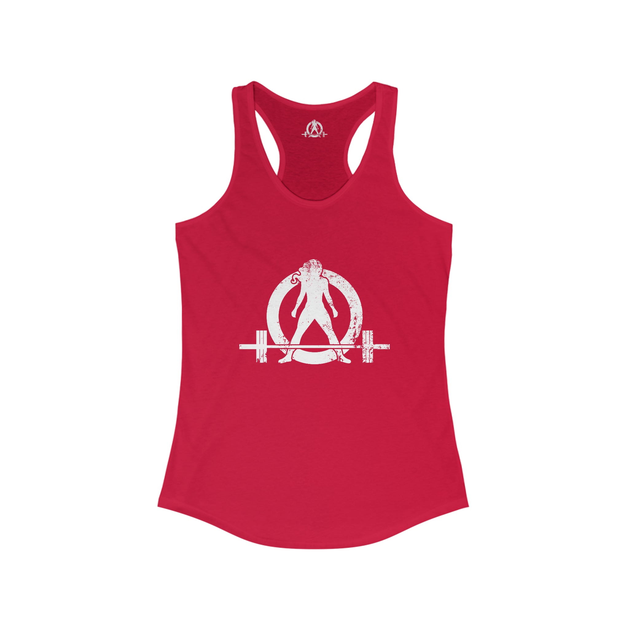 I Could Squat You - Women's Ideal Racerback Tank - White Logo & Back