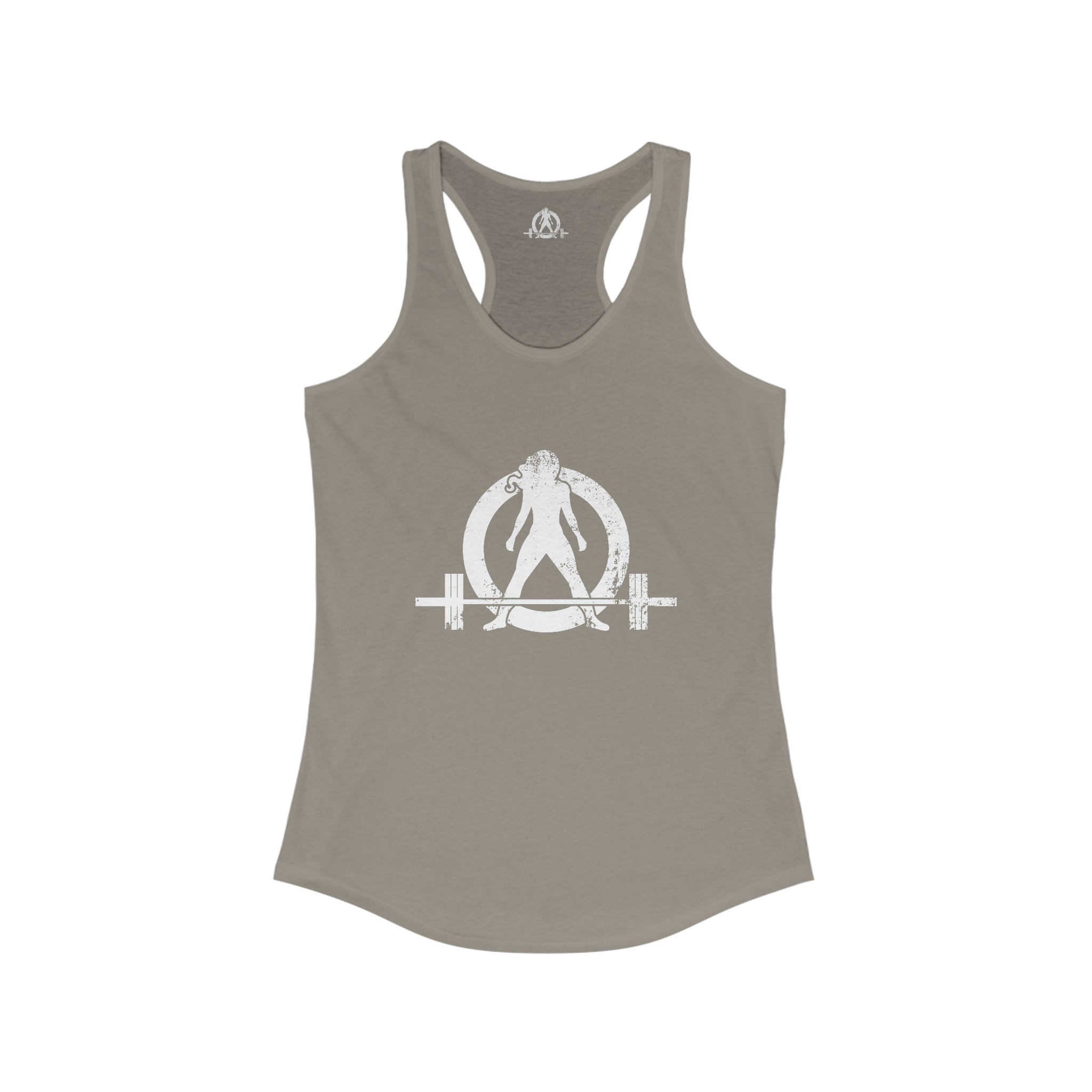 I Could Squat You - Women's Ideal Racerback Tank - White Logo & Back