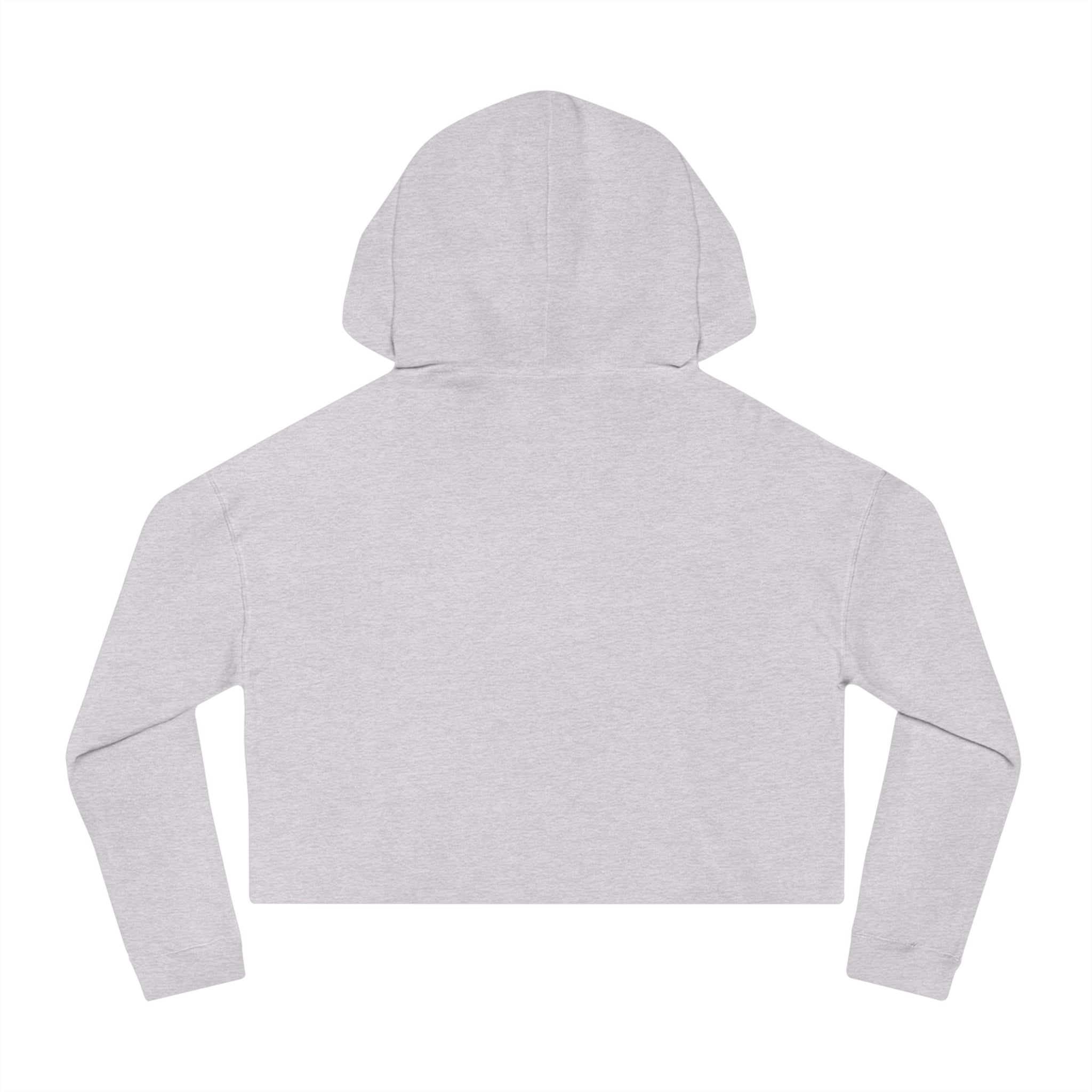 Women’s Cropped Hooded Sweatshirt - White Distressed Logo