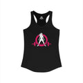 Women's Ideal Racerback Tank - Distressed  Color Distressed Logo Front & Plain Back