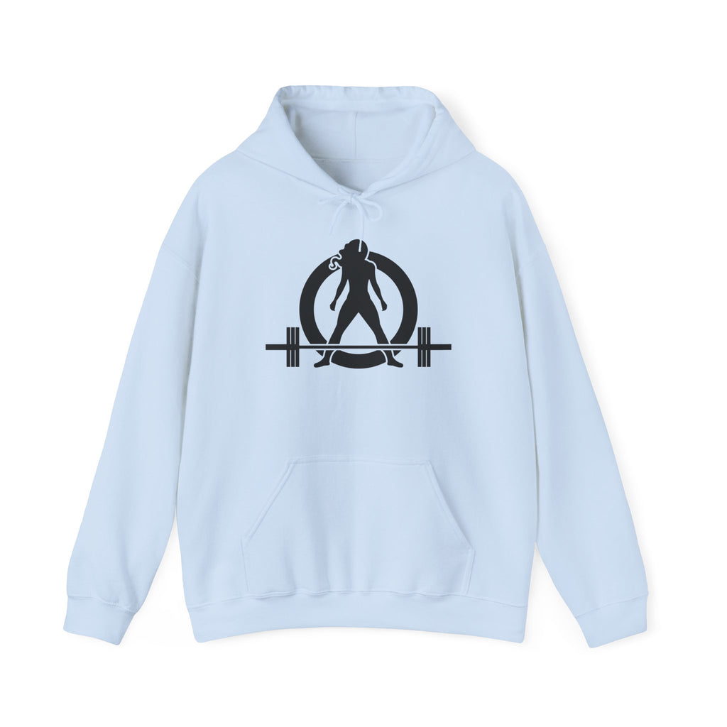 Kick Your Ass - Unisex Heavy Blend Hooded Sweatshirt  - Classic White Logo Front & Back
