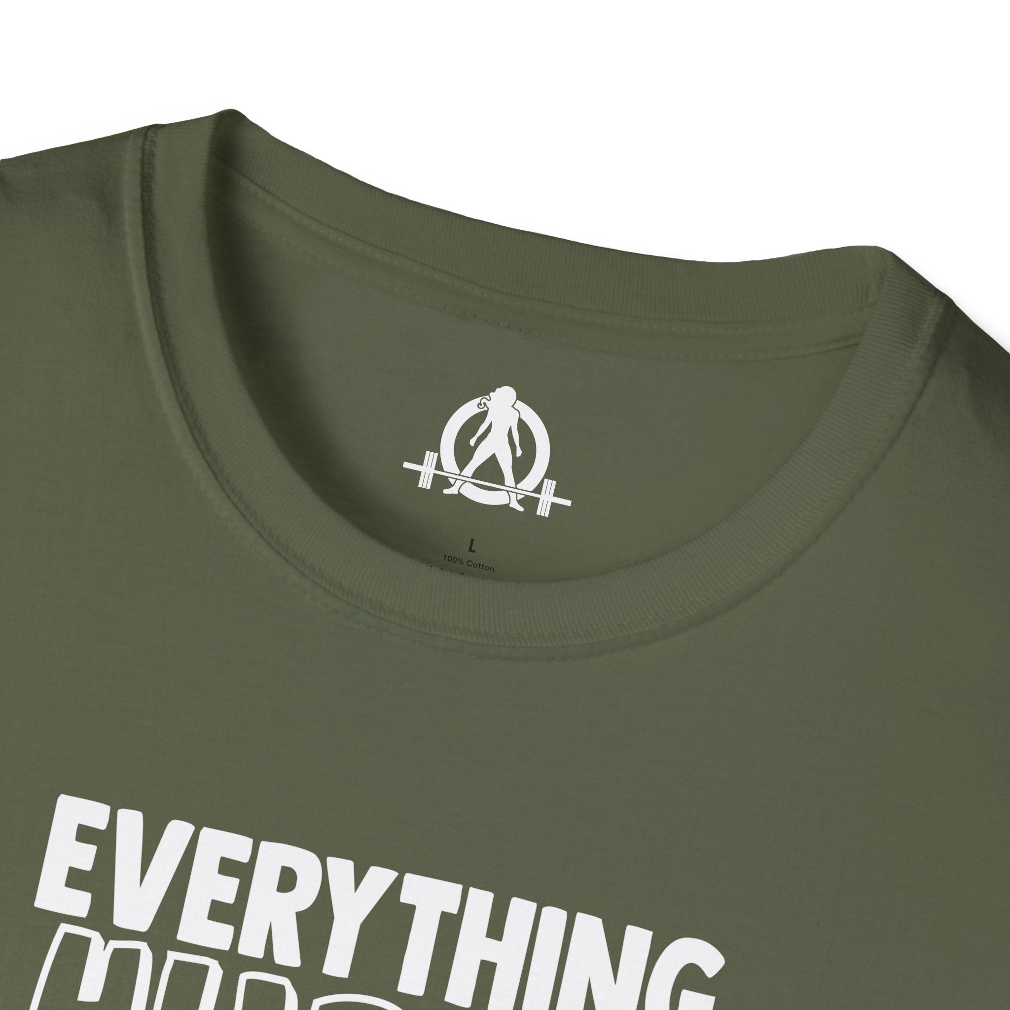 Everything Hurts & I'm Hungry  - Unisex Softstyle T-Shirt - Print on Front Plain Back