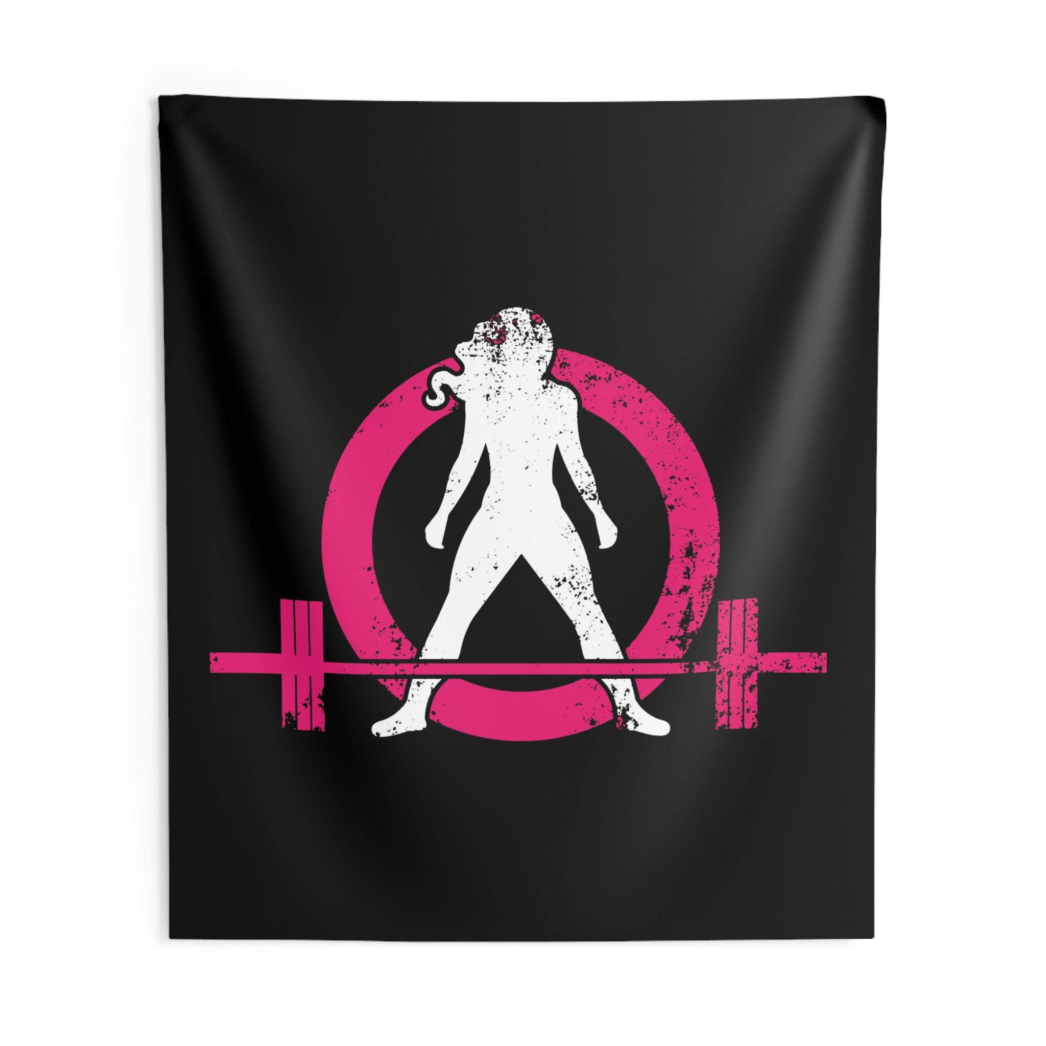 Indoor Wall Tapestries - Black - Color Distressed Logo