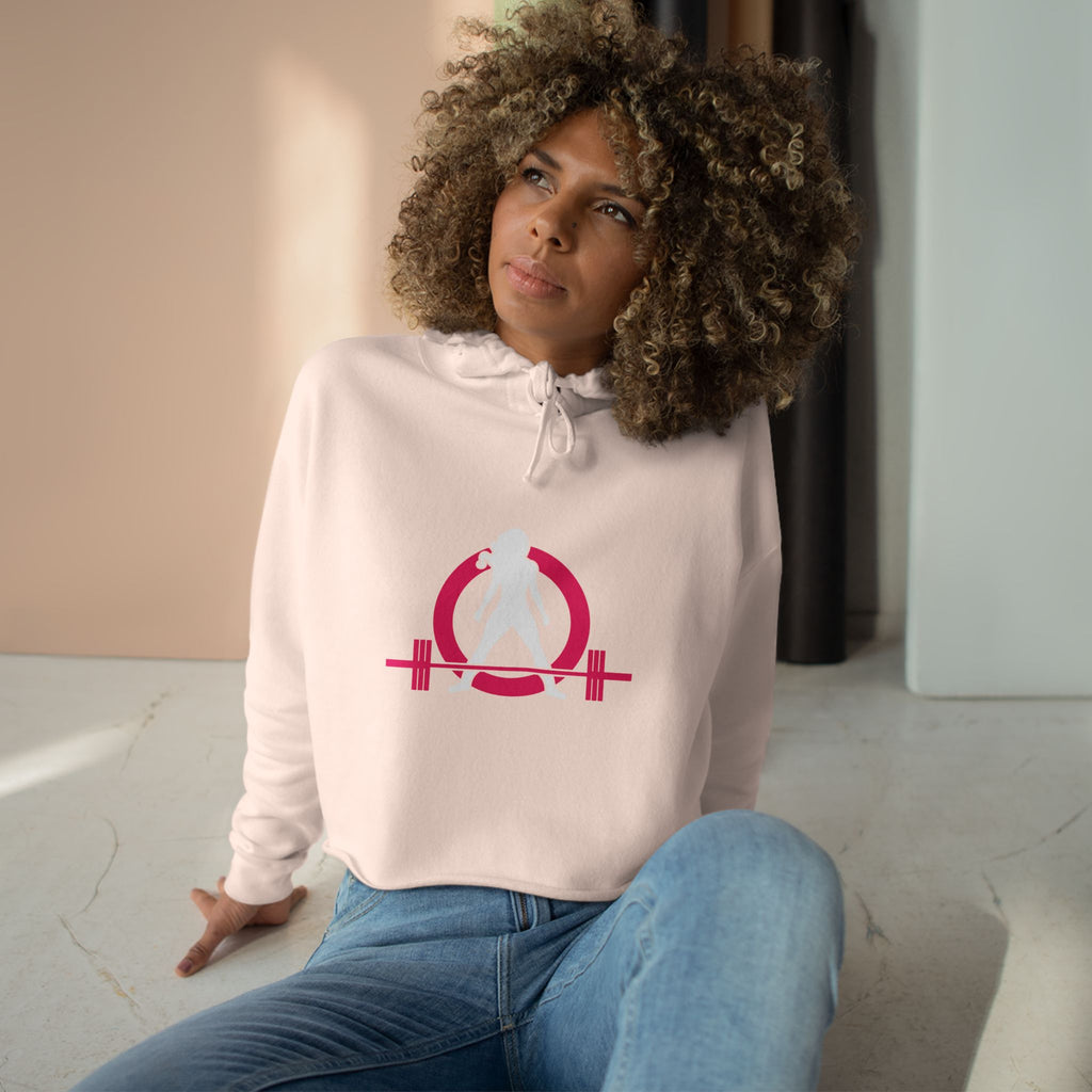 Empowered Crop Hoodie – For Strong Women Who Lift - Classic Logo