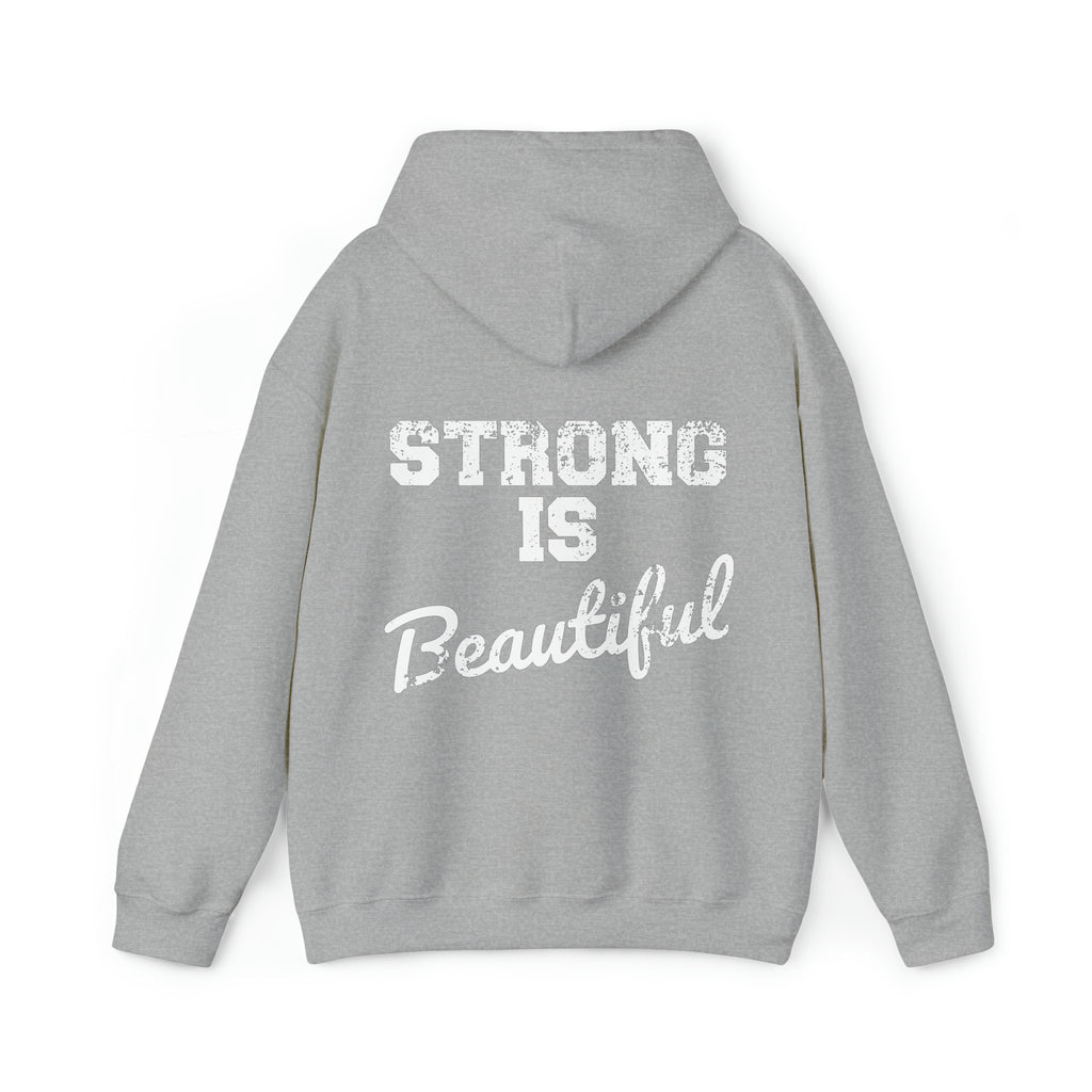 Pride Color Logo - Strong Is Beautiful - Unisex Heavy Blend Hooded Sweatshirt