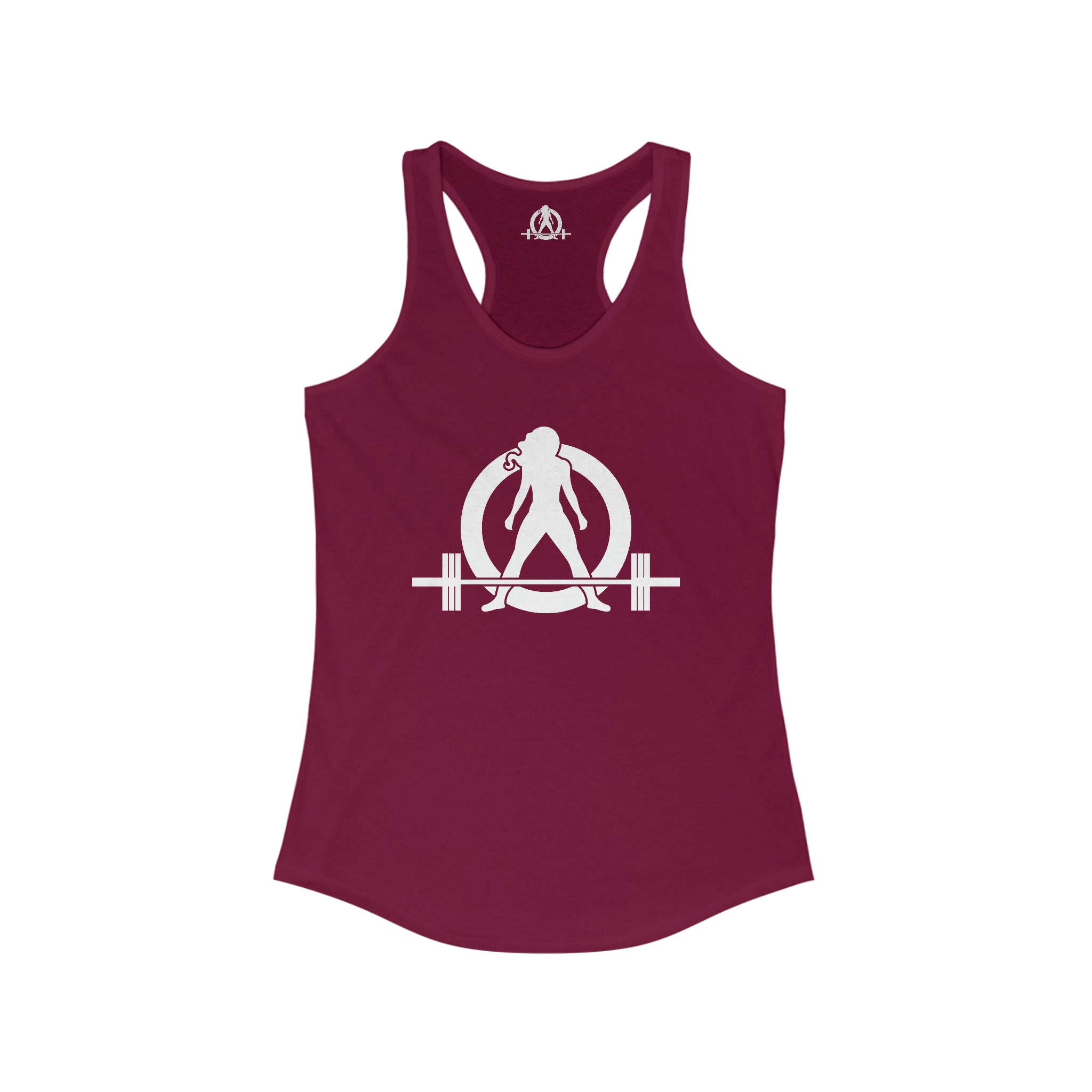 45 + 45 = 135 - Women's Ideal Racerback Tank - White Print Front & Back