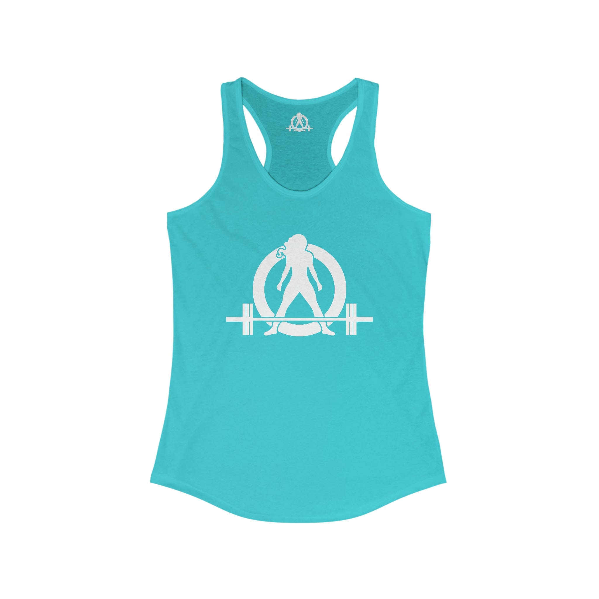 45 + 45 = 135 - Women's Ideal Racerback Tank - White Print Front & Back