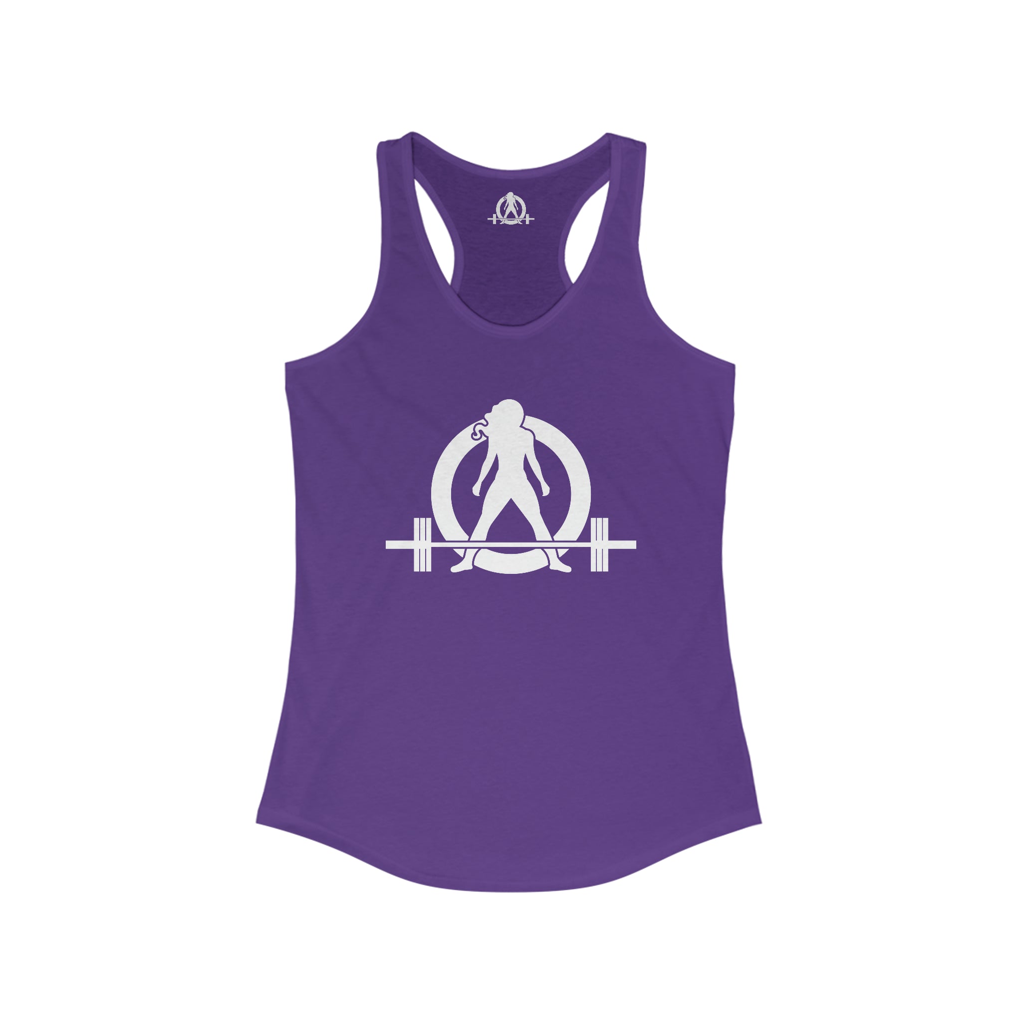 45 + 45 = 135 - Women's Ideal Racerback Tank - White Print Front & Back