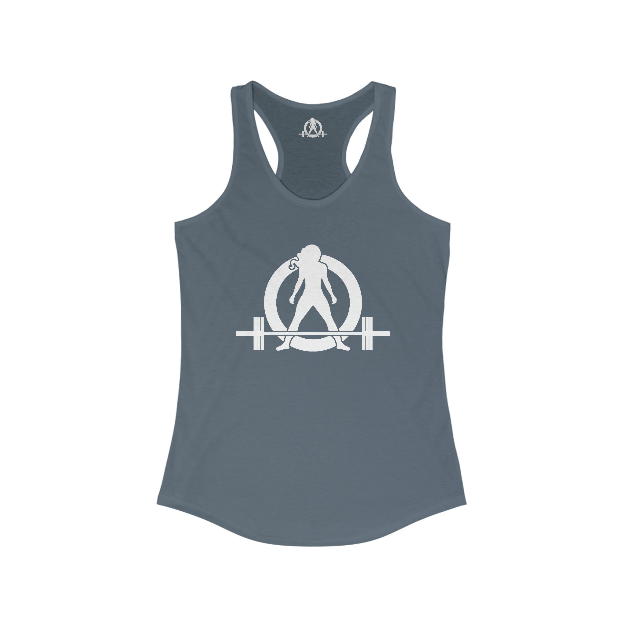 45 + 45 = 135 - Women's Ideal Racerback Tank - White Print Front & Back