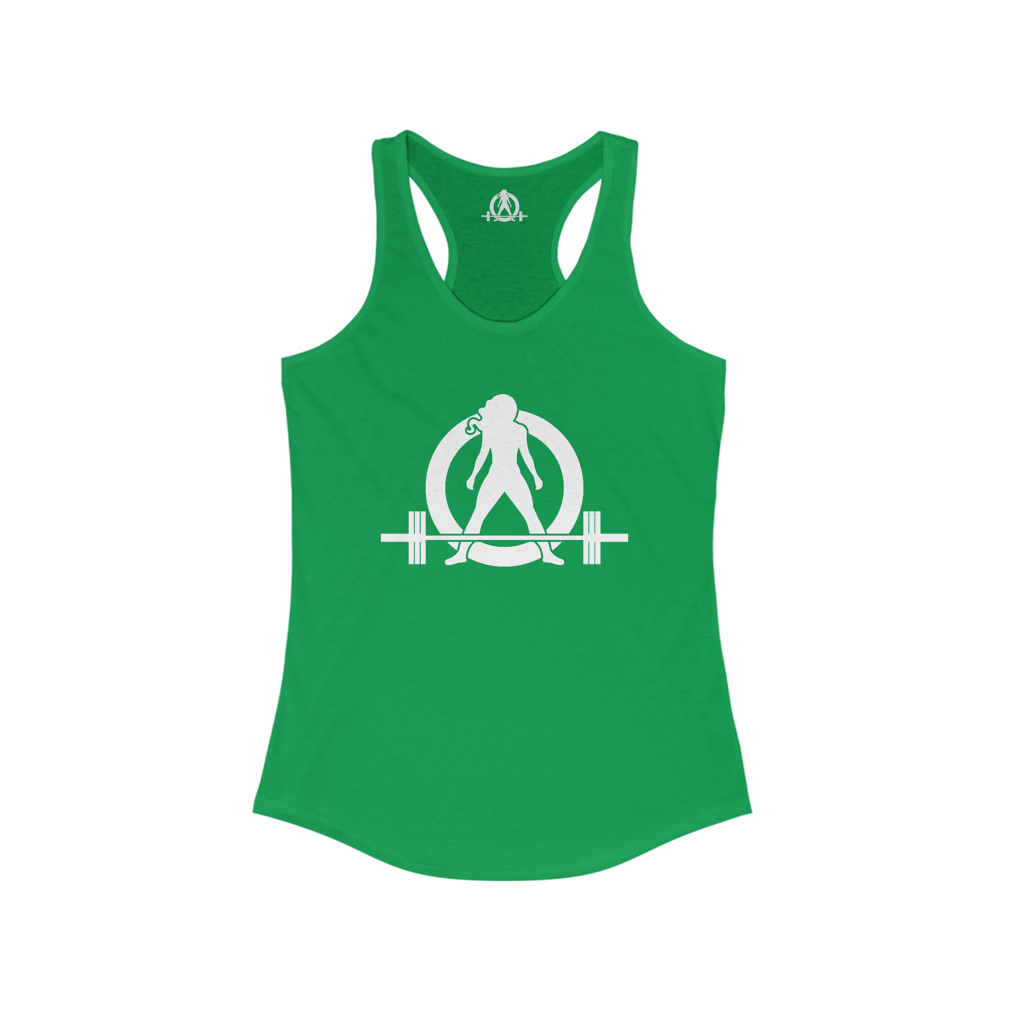 45 + 45 = 135 - Women's Ideal Racerback Tank - White Print Front & Back