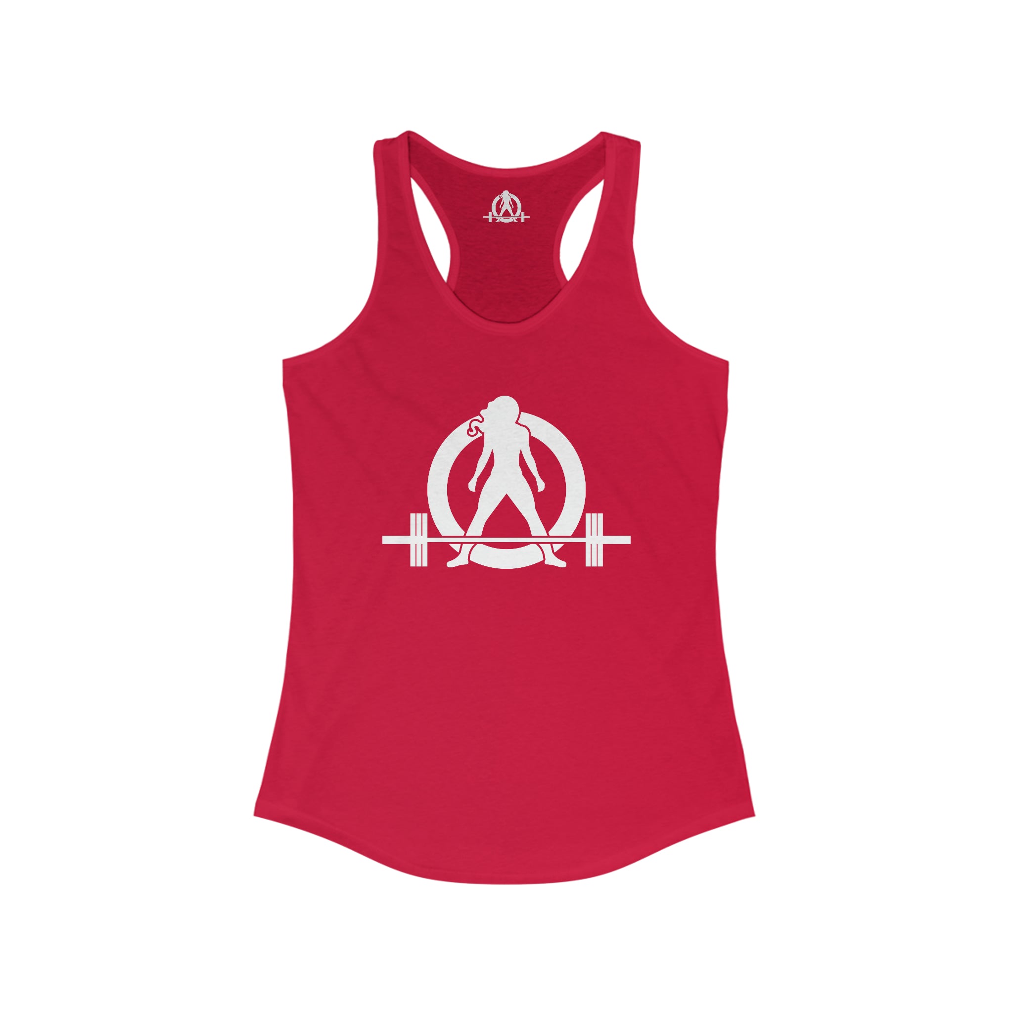 45 + 45 = 135 - Women's Ideal Racerback Tank - White Print Front & Back