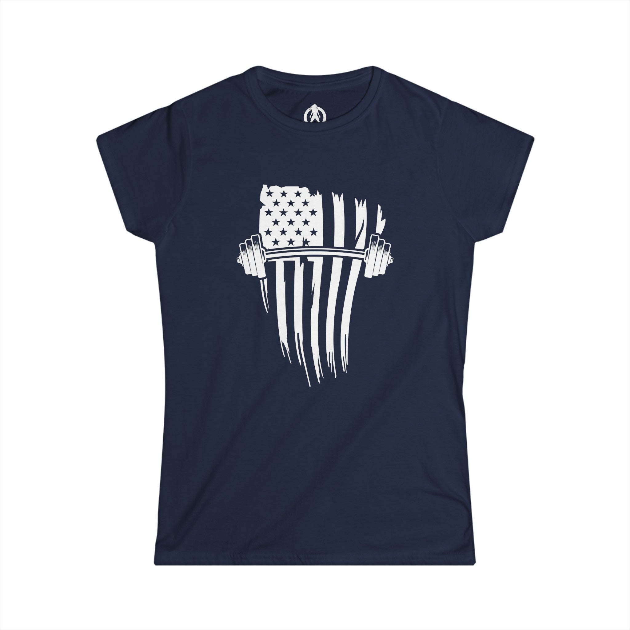 USA Barbell - Women's Softstyle Tee - White Front Logo