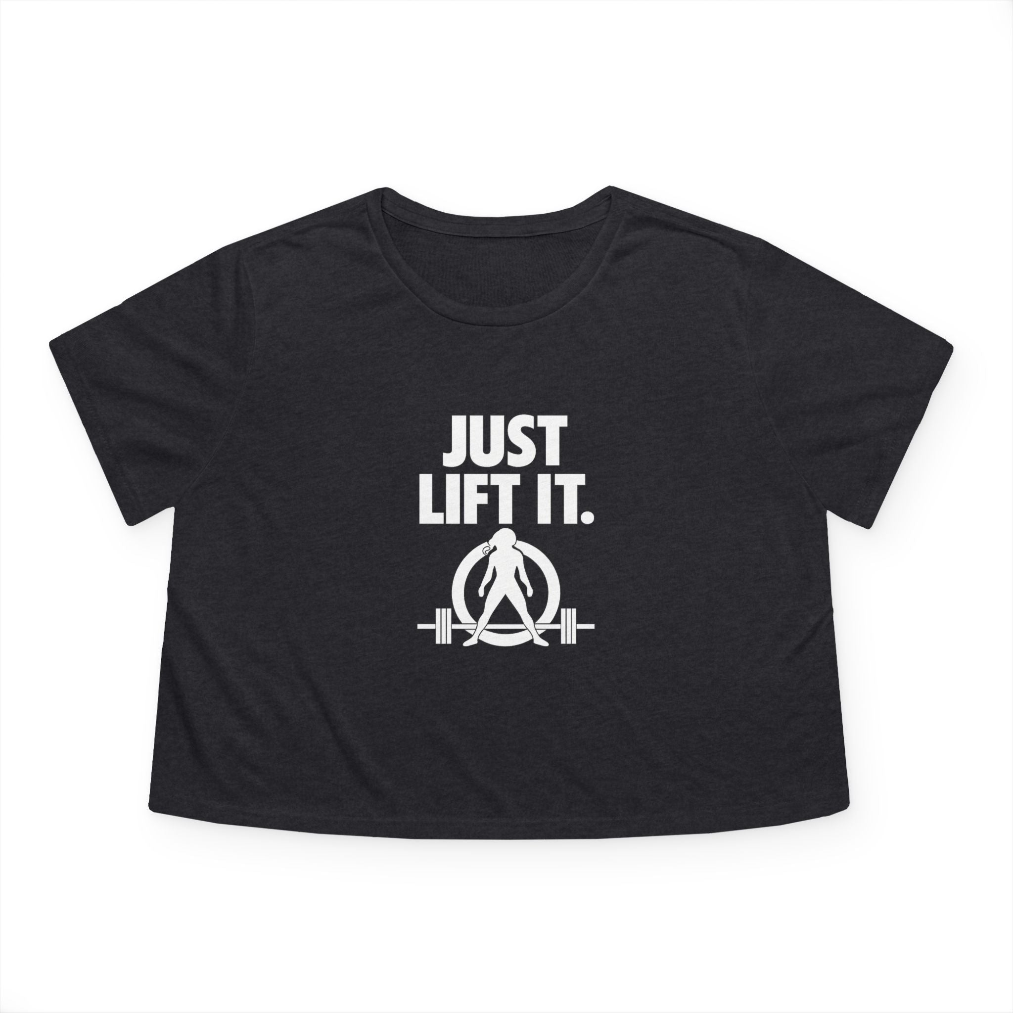 Just Lift It - Empowering Women's Flowy Cropped Tee