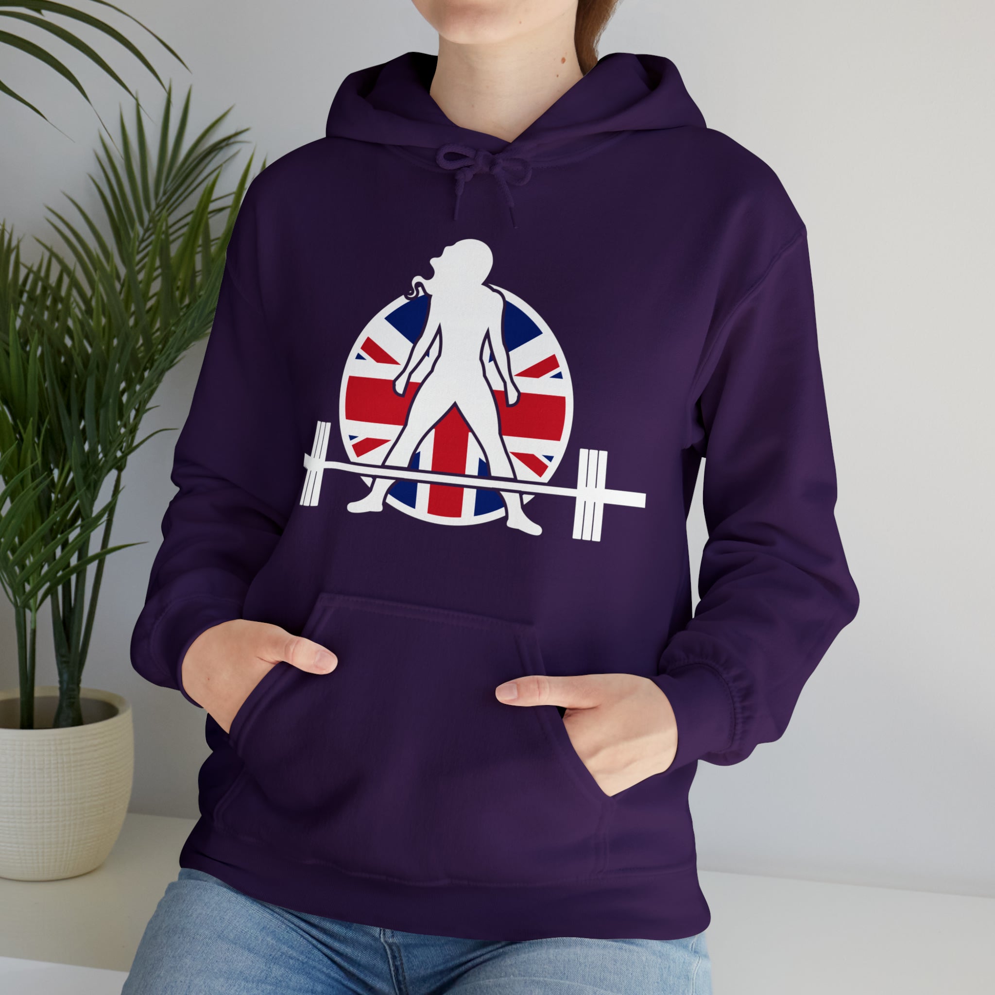 UK Logo - Unisex Heavy Blend Hooded Sweatshirt -  Plain Back