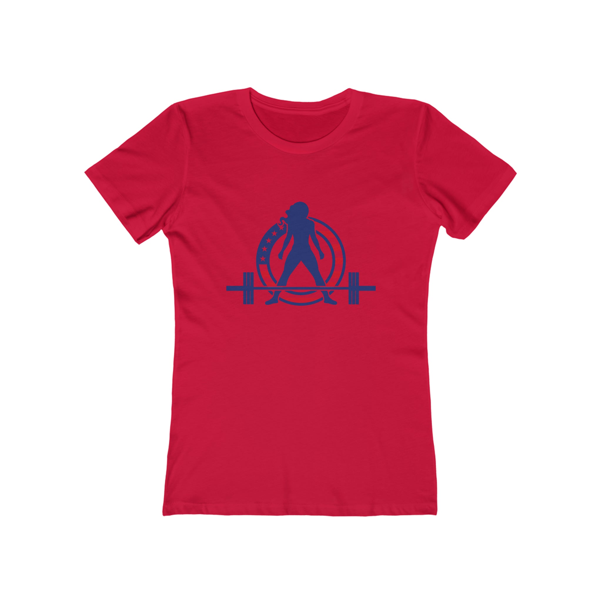 USA Logo - Women's The Boyfriend Tee - USA Light Logo - Plain Back