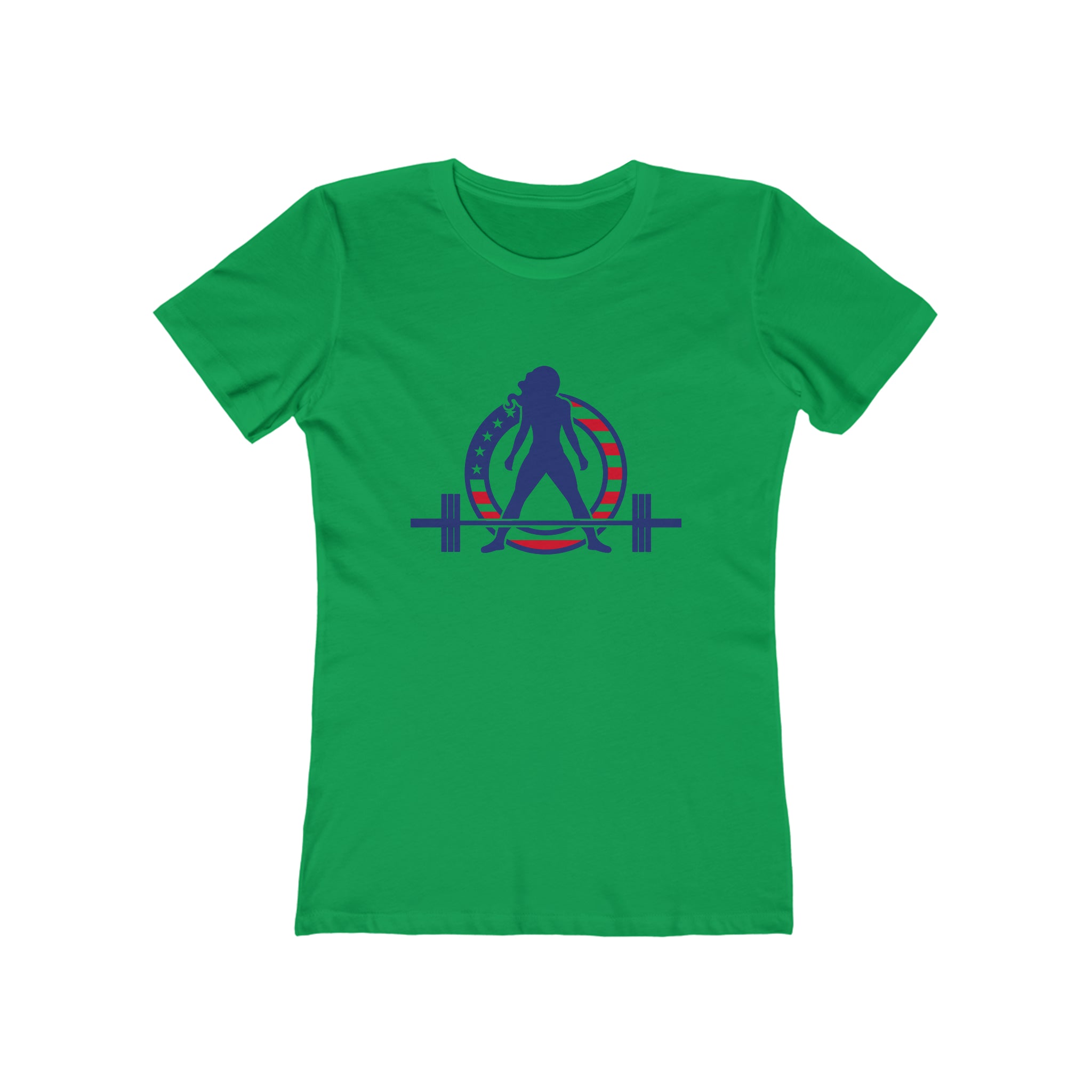 USA Logo - Women's The Boyfriend Tee - USA Light Logo - Plain Back
